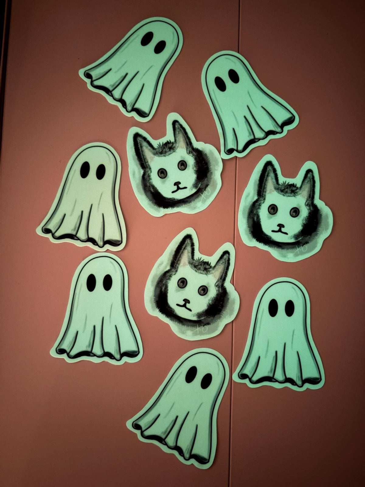 Glow in the Dark Ghost Sticker fantasy animal , glow in the dark stickers for kindle, tablet decor, room wall decal