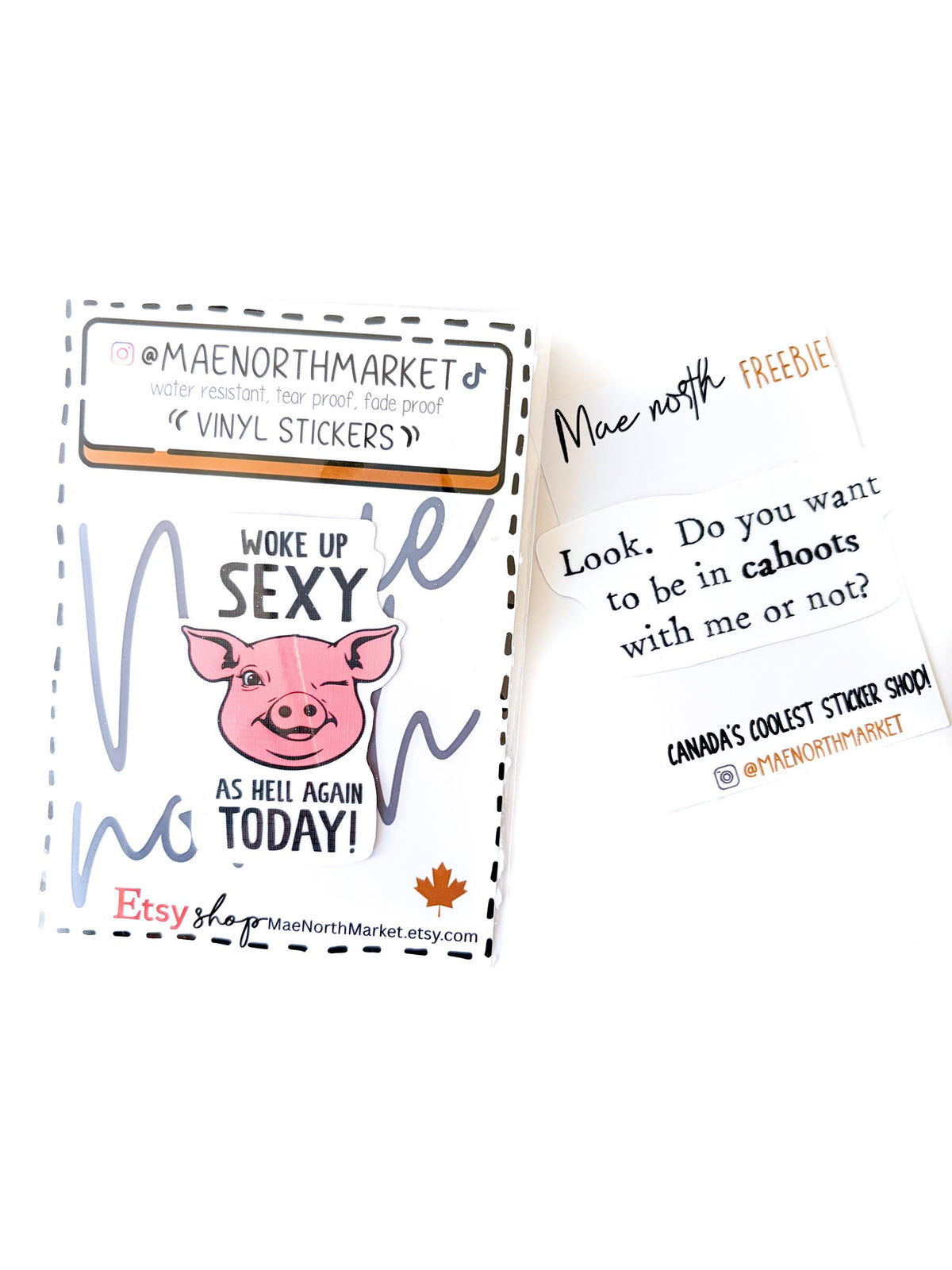 Funny Pig Sticker "Woke Up Sexy As Hell Again Today!" Waterproof Vinyl Sticker Pig pink Laptop Sticker Water Bottle stickers Linen top coat