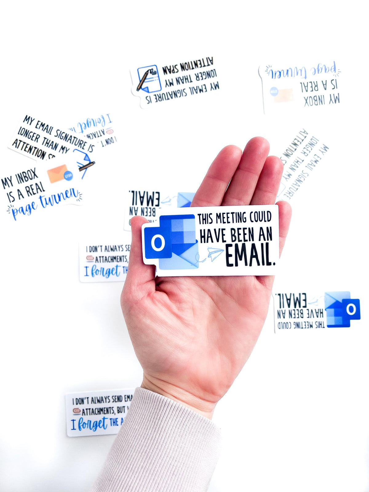 Funny Work Email Stickers | Set of 4