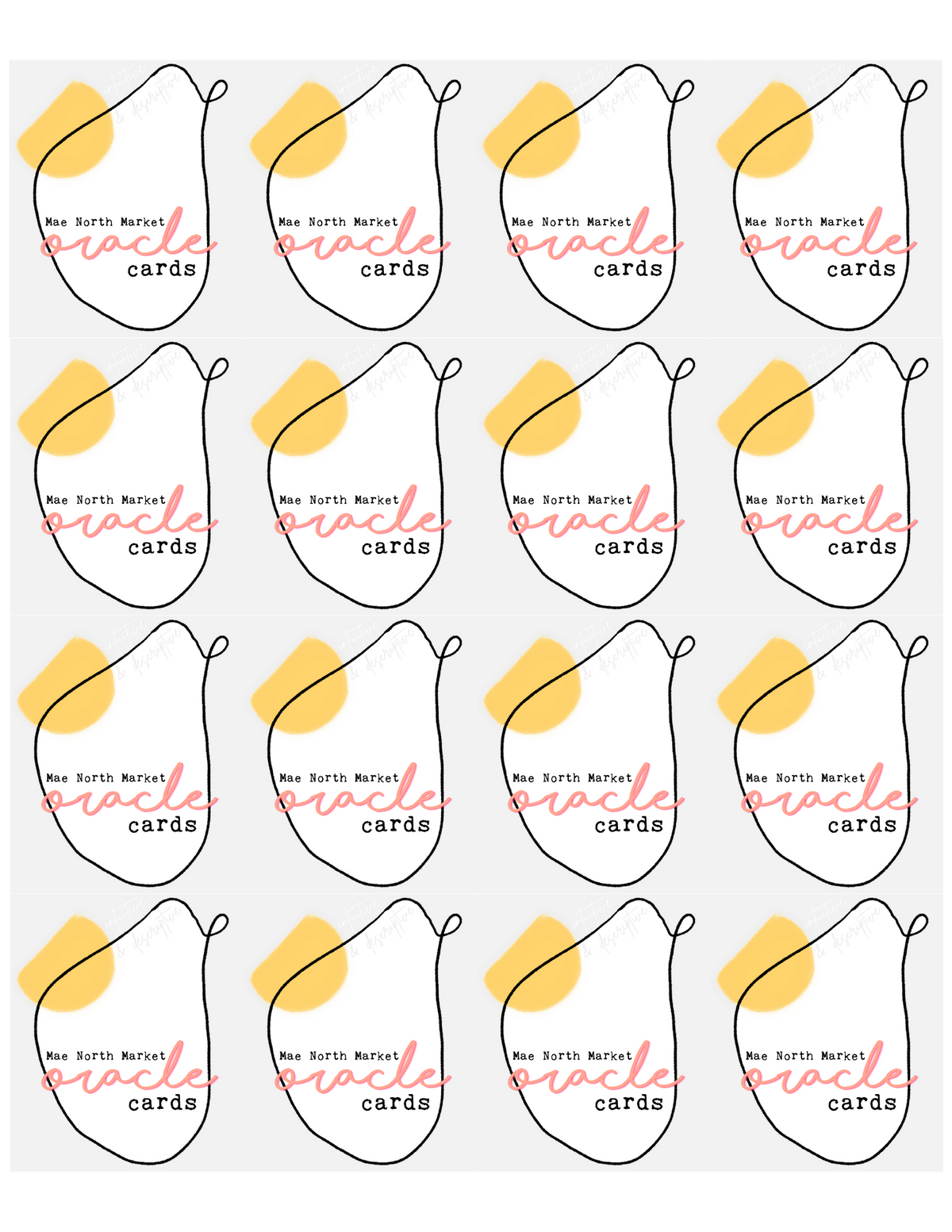 PRINTABLE AFFIRMATION CARDS - LINE ART DESIGN