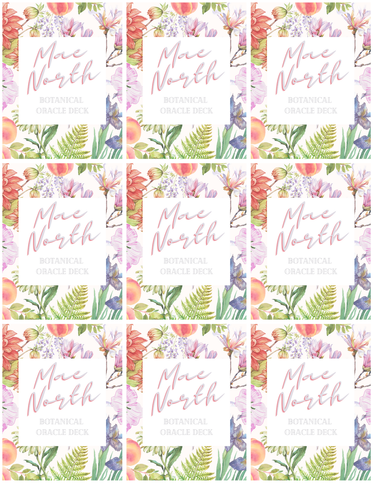 Botanical Printable Affirmation Cards | 36-Card PDF