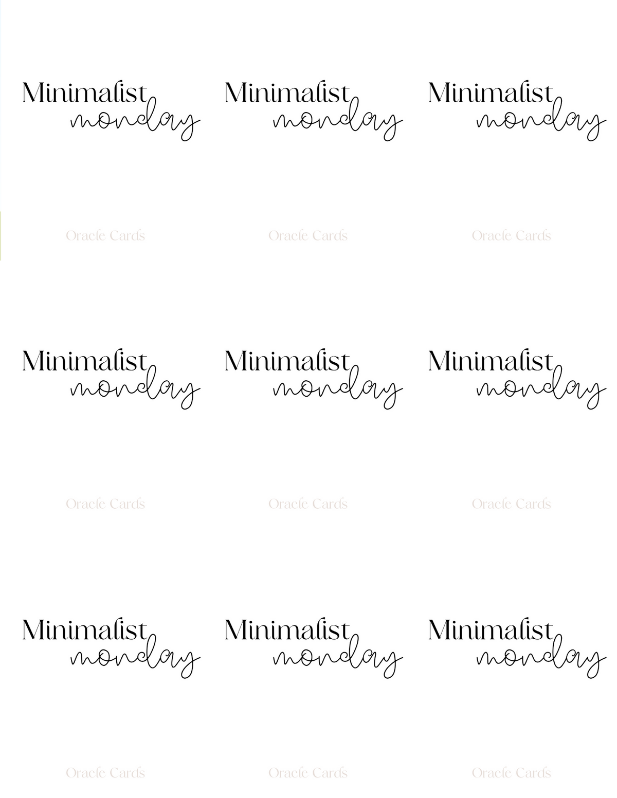 Minimalist Printable Affirmation Cards | 36-Card PDF