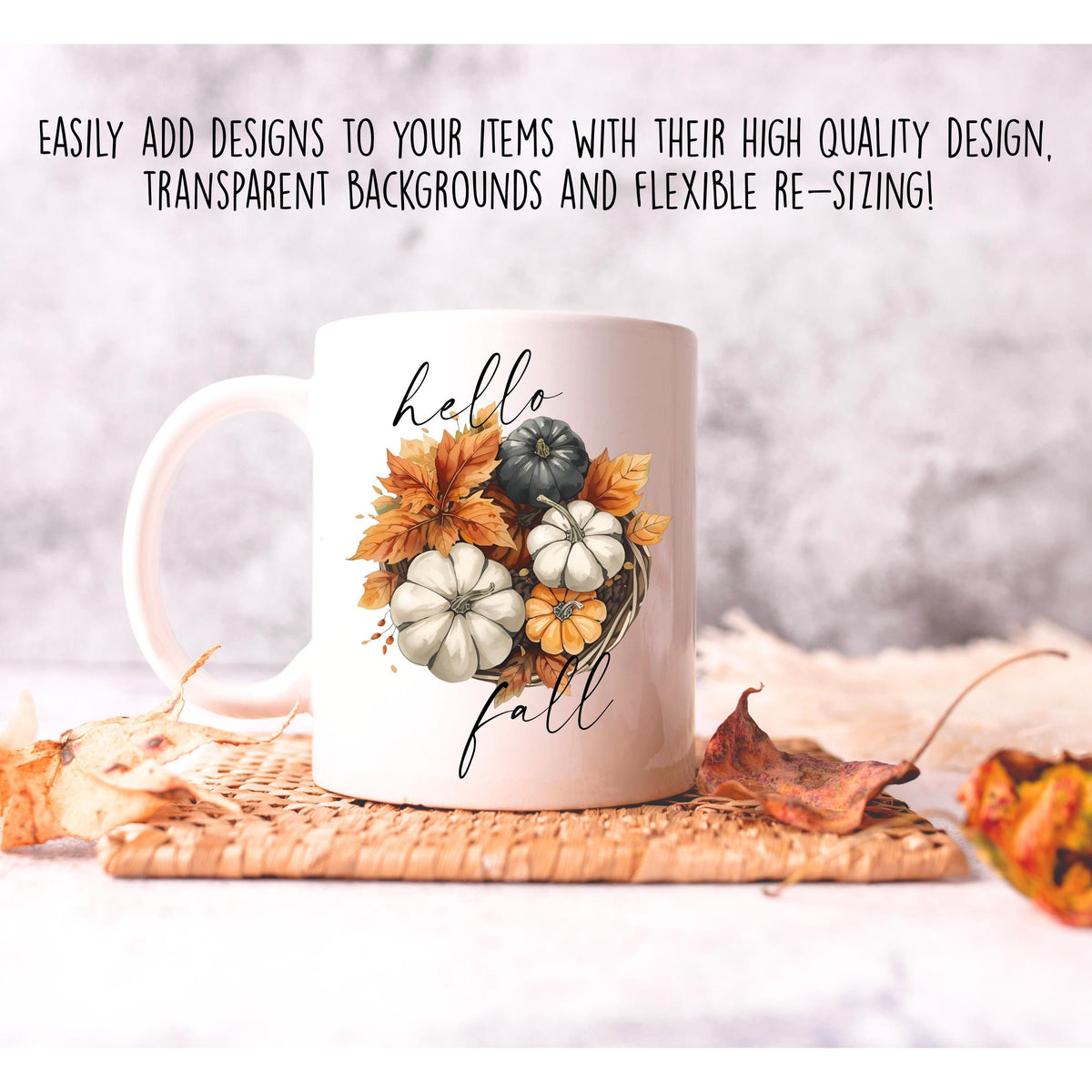 Fall Clipart Bundle: 18 Watercolor Autumn PNGs (Digital Download)