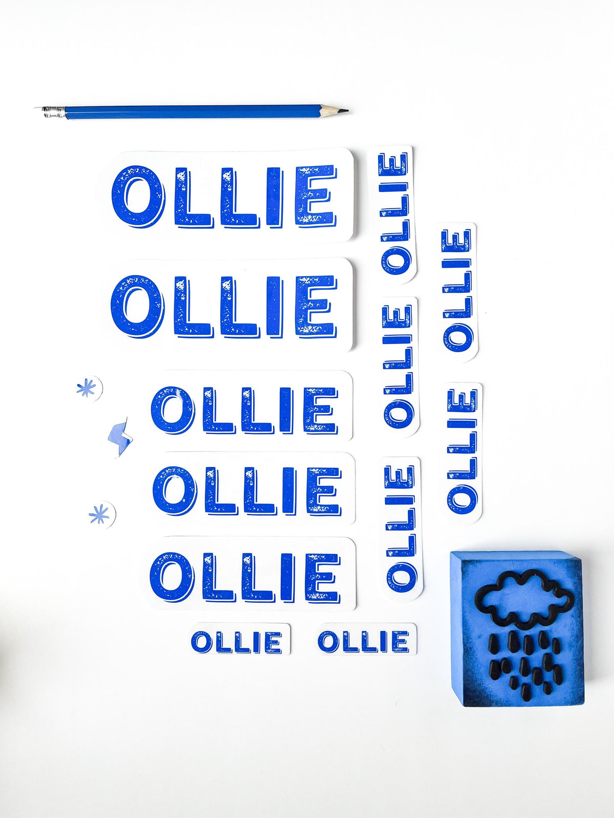Custom Name Stickers Personalized custom labels back to school supply label  (Set of 12)