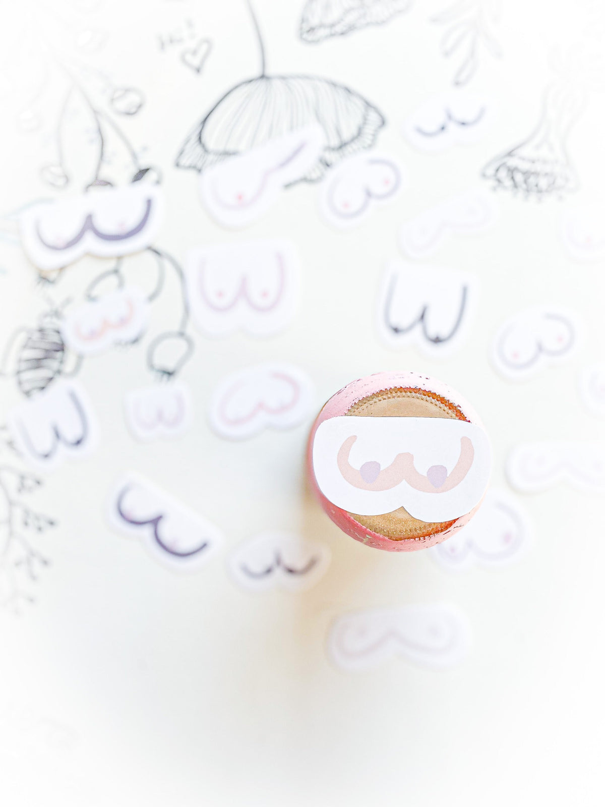 Boob Stickers (10) Body Positive Art sticker Waterproof vinyl decal for waterbottle trendy decor inclusive gift for best friend loot bags