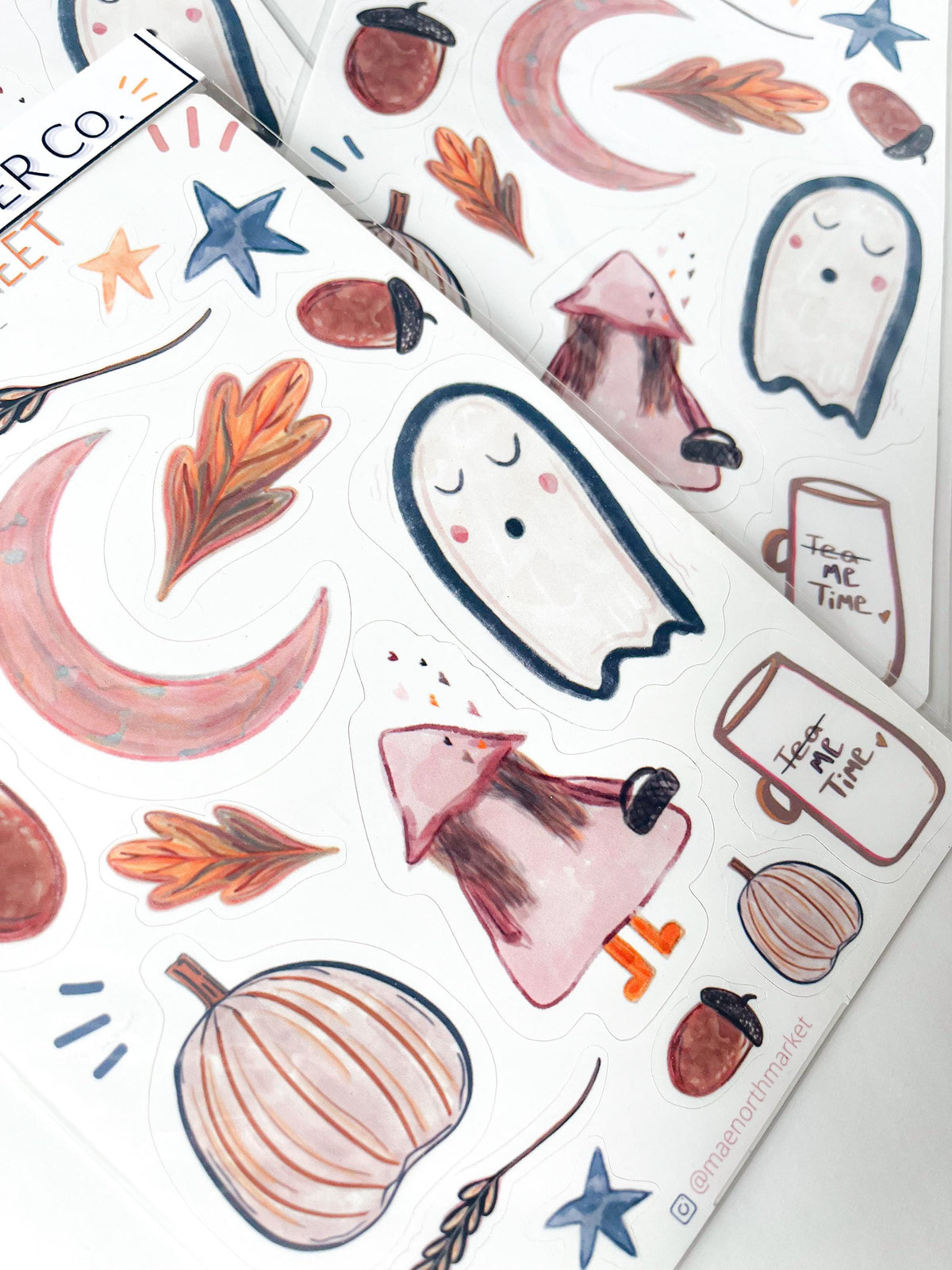 Cozy Fall Sticker sheet: Vinyl Planner Stickers autum art stickers scrapbook junk journal