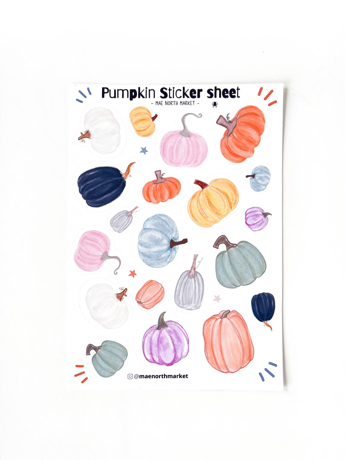 Fall Pumpkin Sticker Sheet: Vinyl Planner Stickers for kindle decor fall gifts fall asthetic pumpkin crafts for junk journal autumn stickers