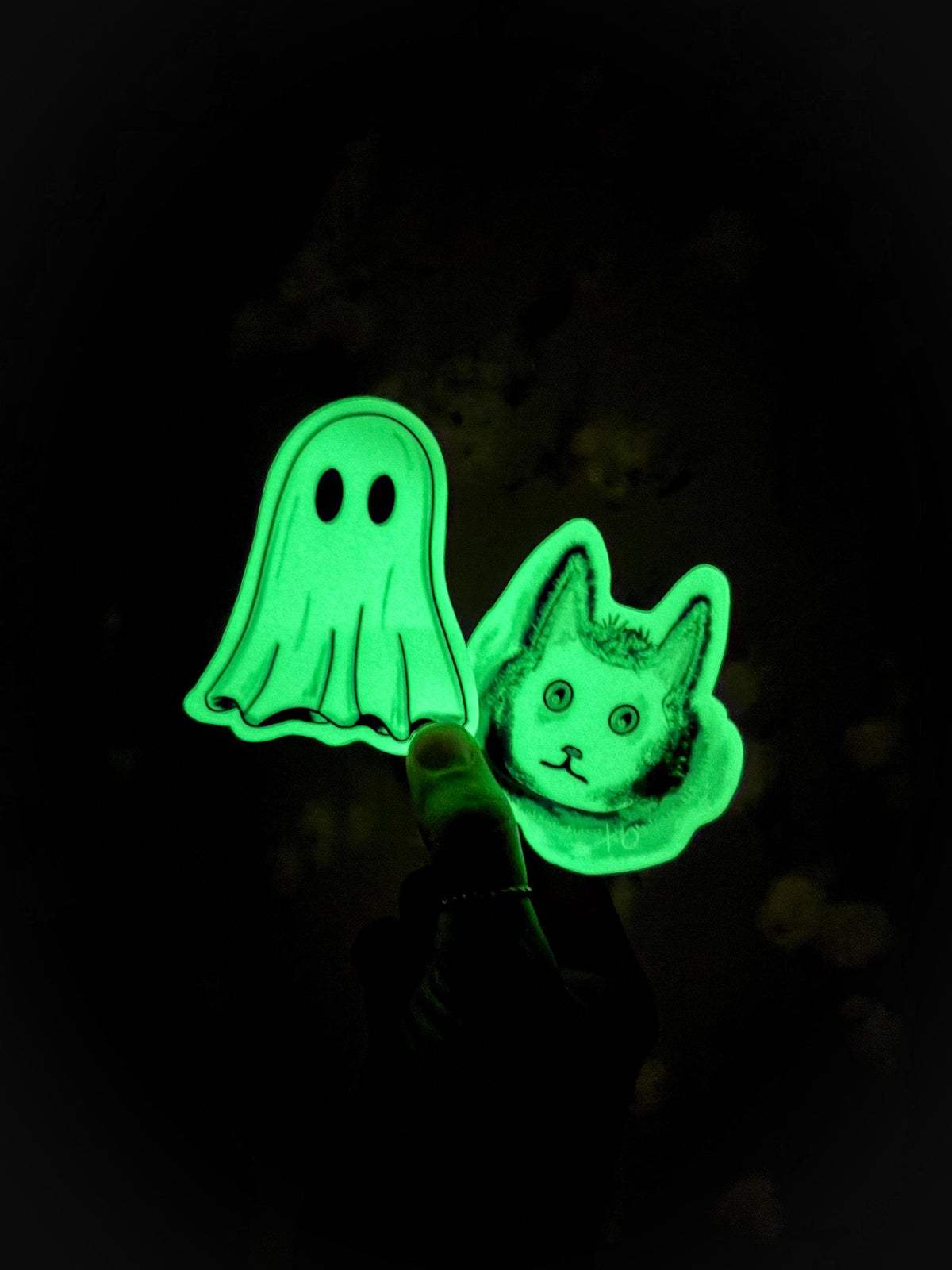 Glow in the Dark Ghost Sticker fantasy animal , glow in the dark stickers for kindle, tablet decor, room wall decal