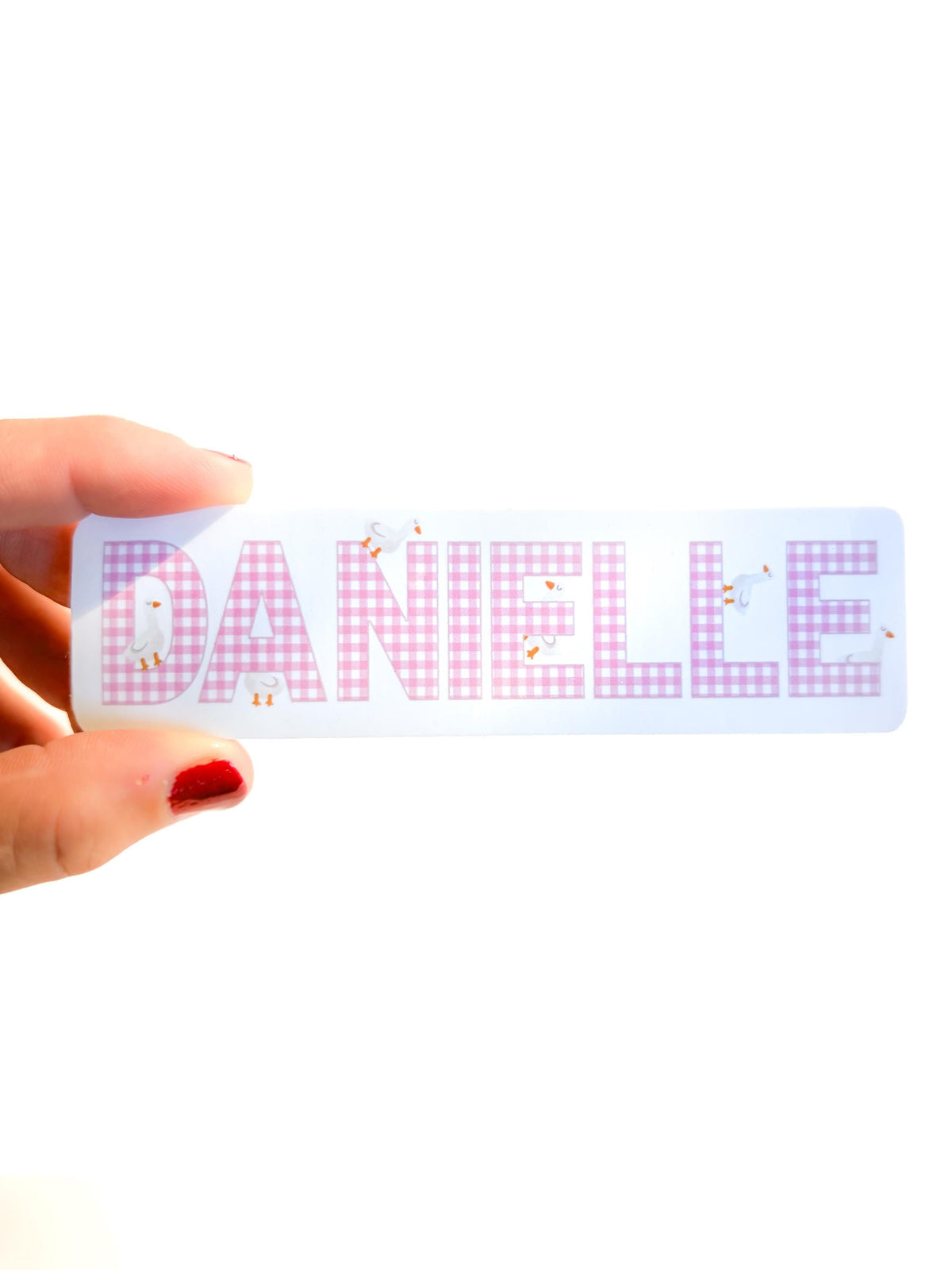 Custom Name Stickers for notebook and water bottle personalized School Supplies first name stickers gingham checkered due cut waterproof