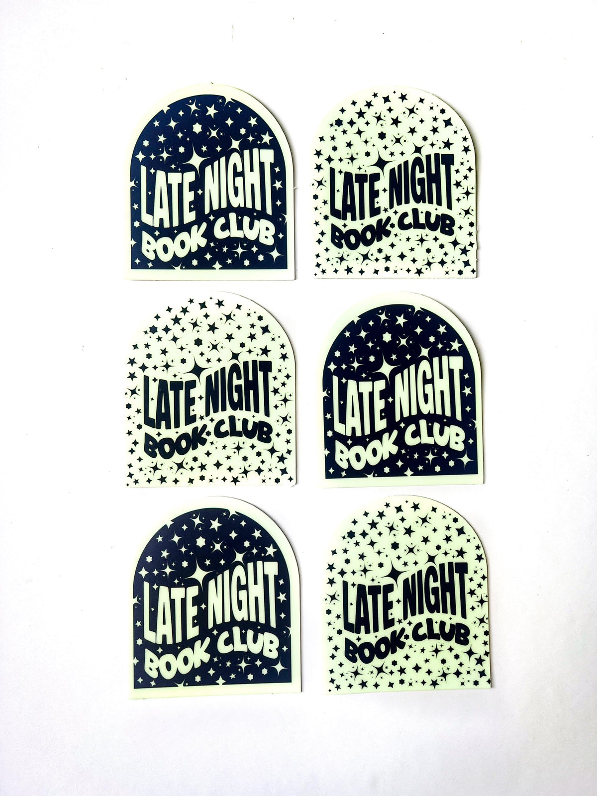 Glow in the Dark Book Club Sticker, Book Lover Gift
