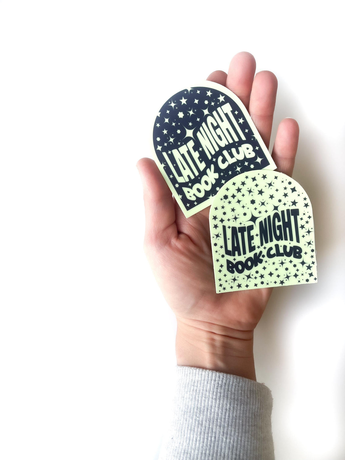 Glow in the Dark Book Club Sticker, Book Lover Gift