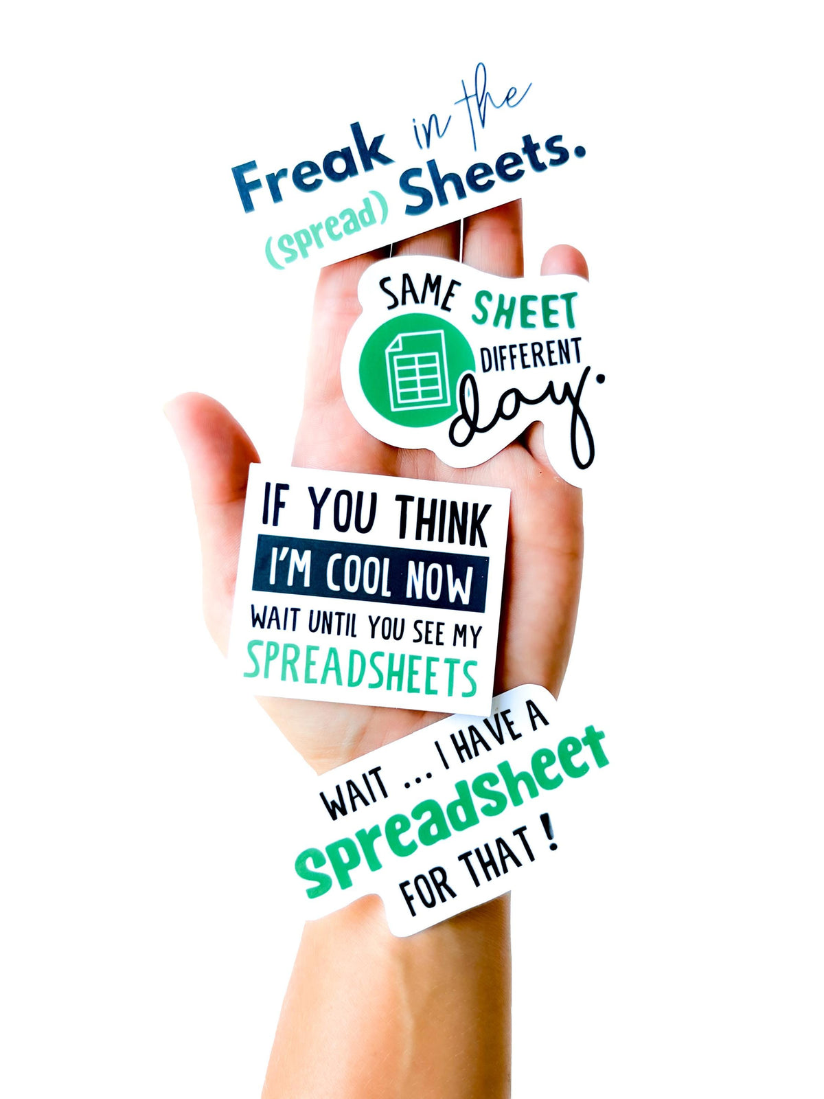 Spreadsheet Stickers (4) Freak in the sheets funny accountant gift Corporate personalized sticker data analyst funny water bottle stickers