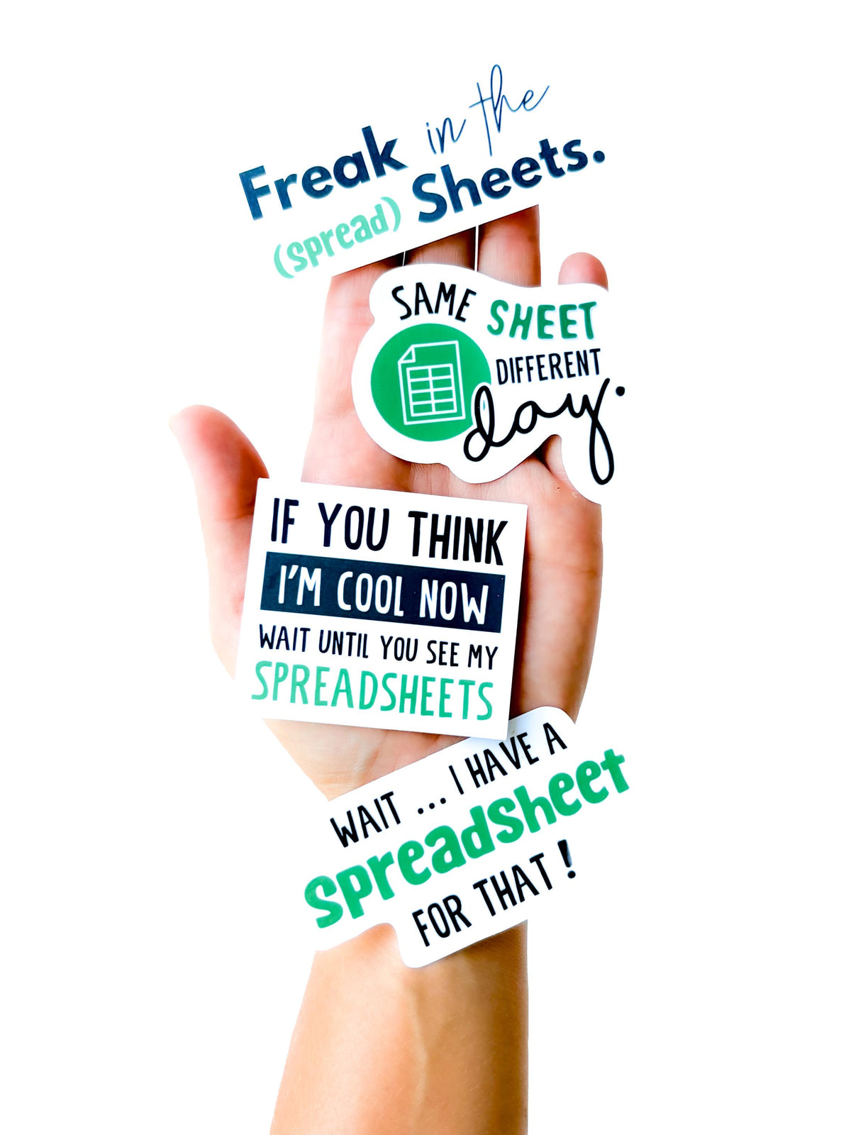 Spreadsheet gift, laptop STICKERS (4) Dad gift, boss gift for him, gift for boyfriend, funny stickers, reading spreadsheet nerd, data lover