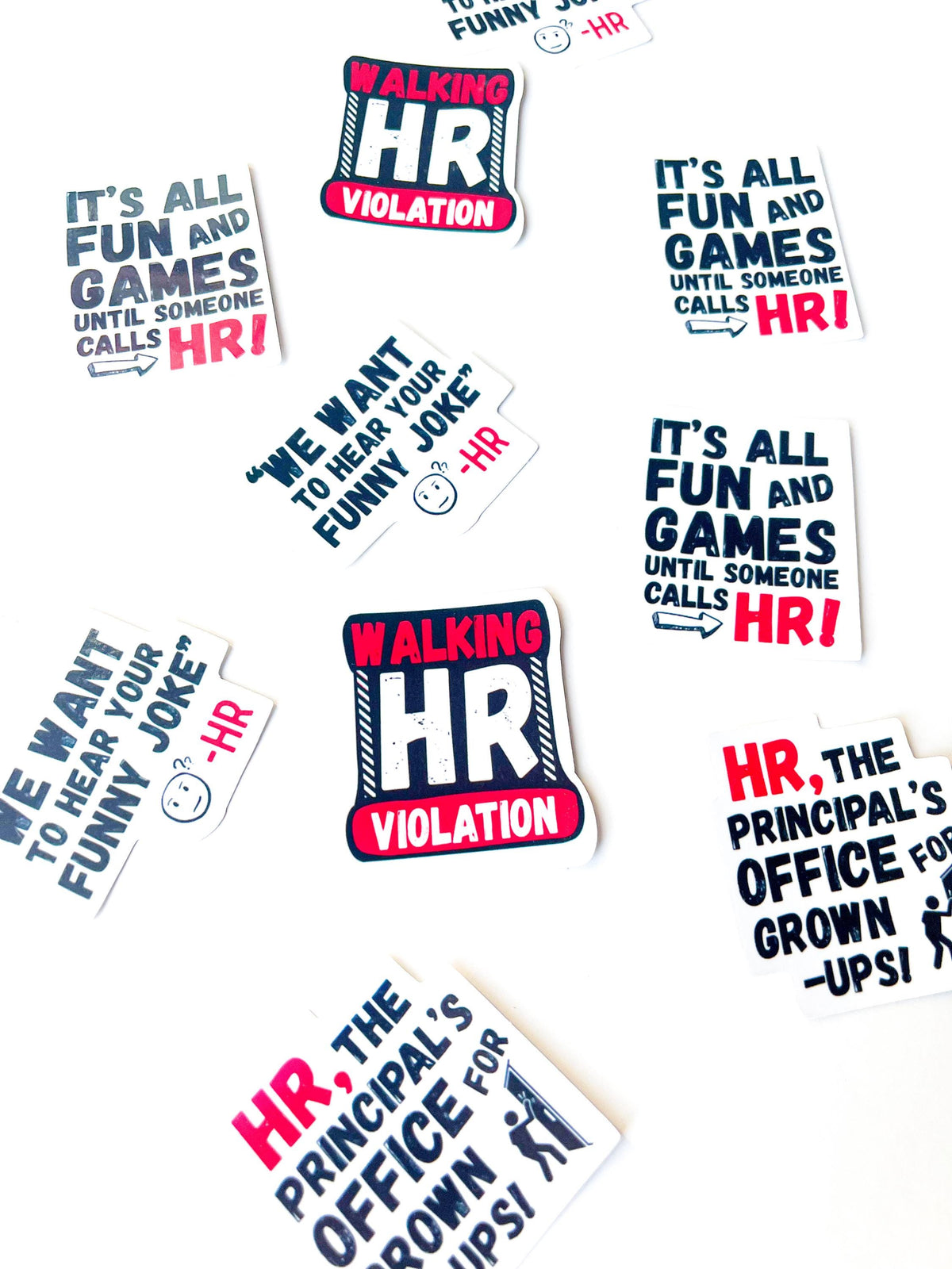 Funny Office Sticker Bundle 16pc, Spreadsheet Humor Gift Set, Retirement Gift, HR Gift, Coworker Boss Gift, Employee Gag Gift, Laptop Decal