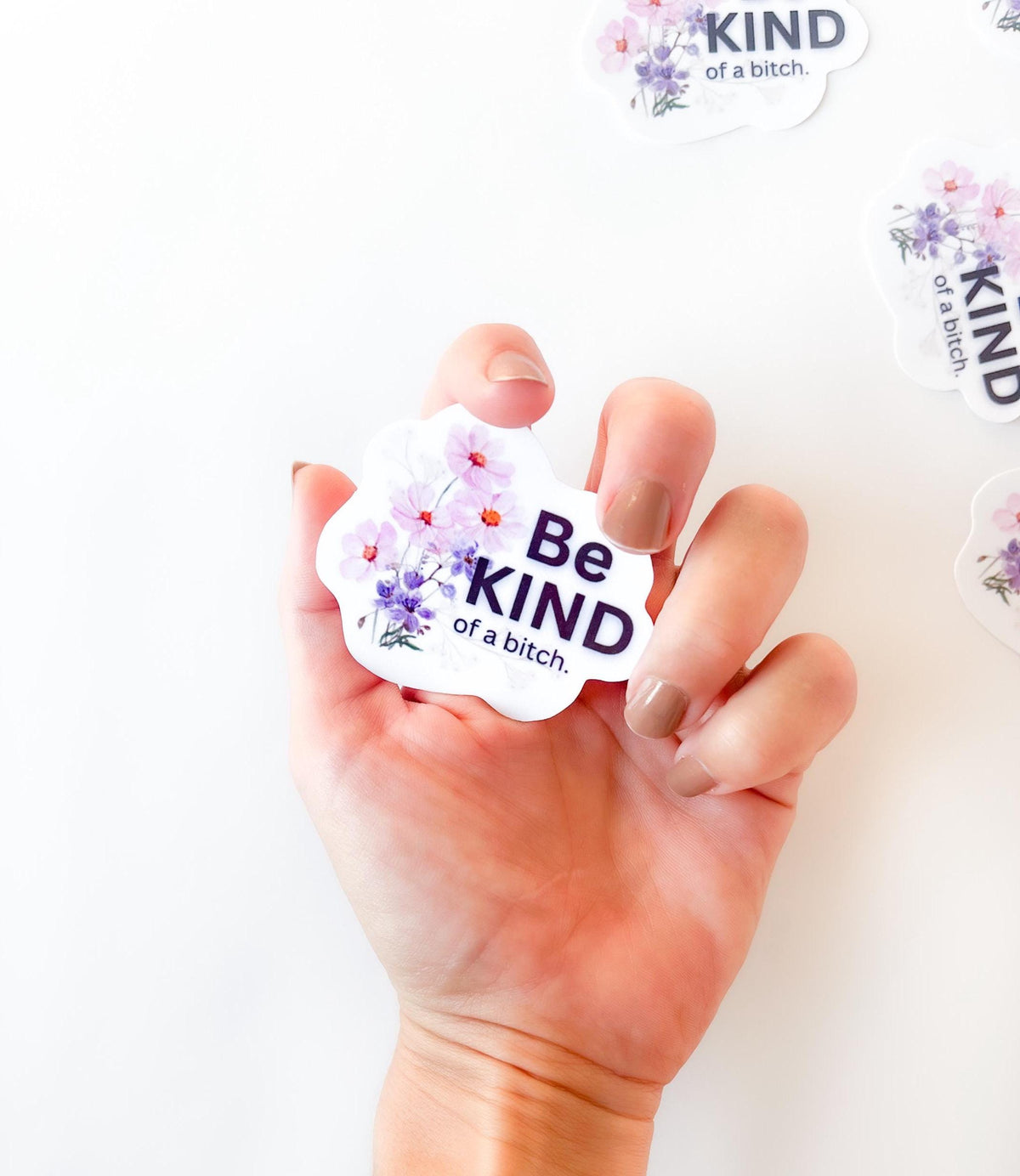 Be Kind of a Bitch - Snarky Sticker die cut, water bottle stickers Swear Word vinyl decal corporate humour gift