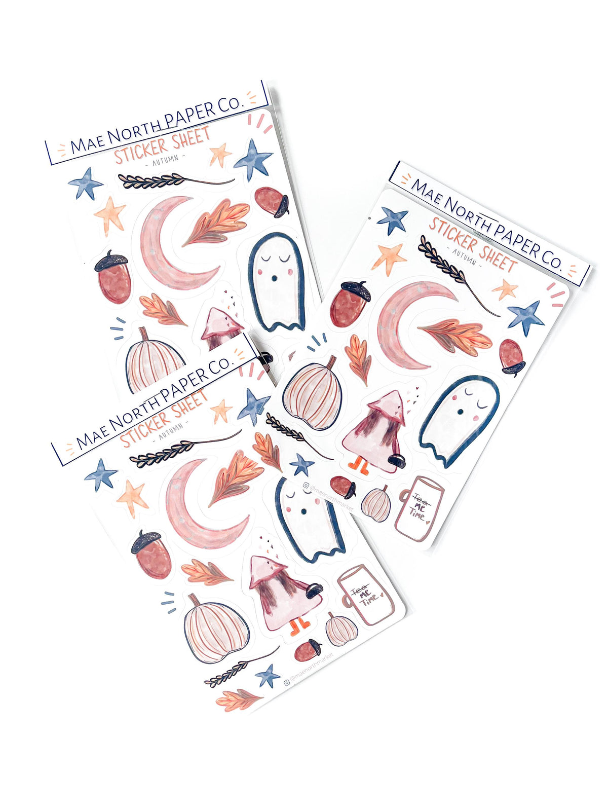 Cozy Fall Sticker sheet: Vinyl Planner Stickers autum art stickers scrapbook junk journal