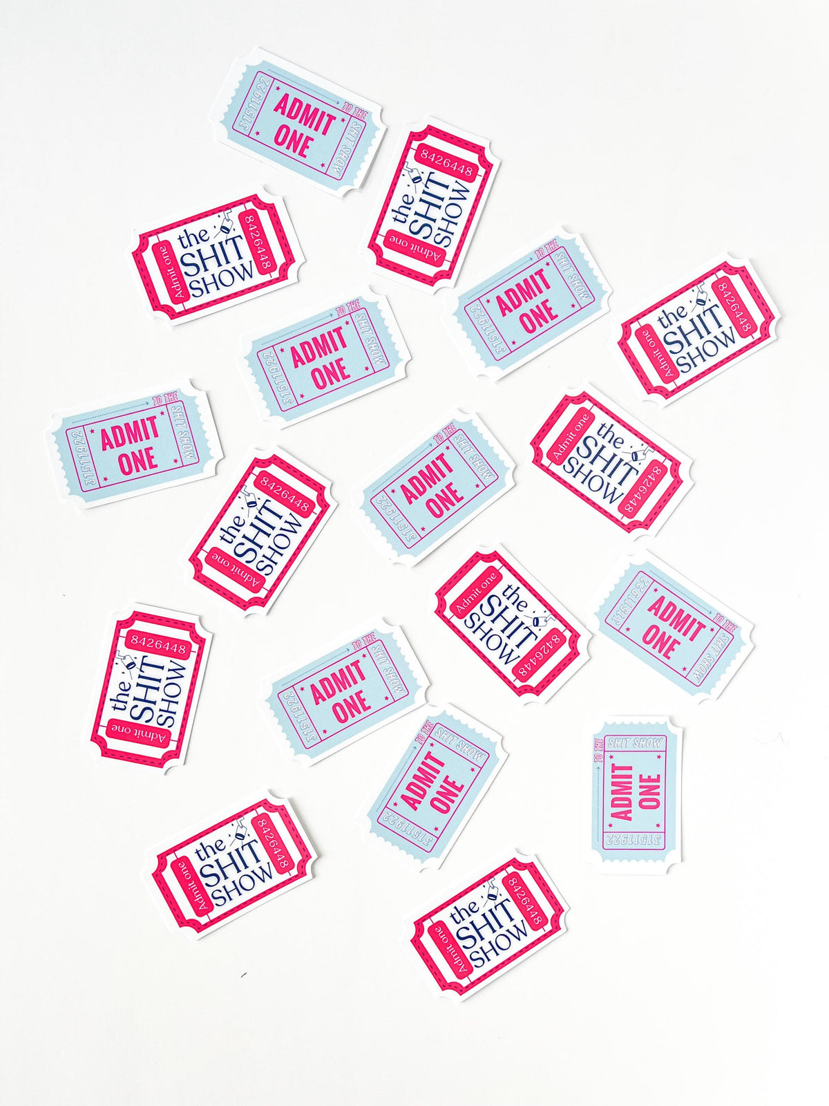 Funny sticker Shit Show sticker Pack of 2 - small gift for friend coworker Waterproof sticker for waterbottle humour office gift under 10