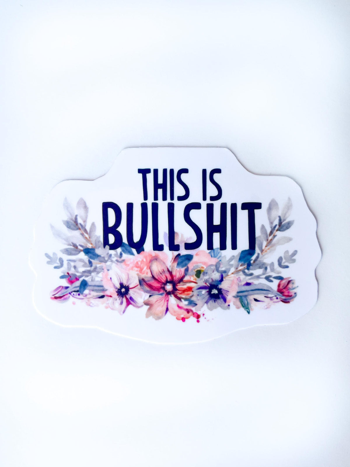 Funny Profanity Sticker Set: Floral Office Humor, Laptop Decals