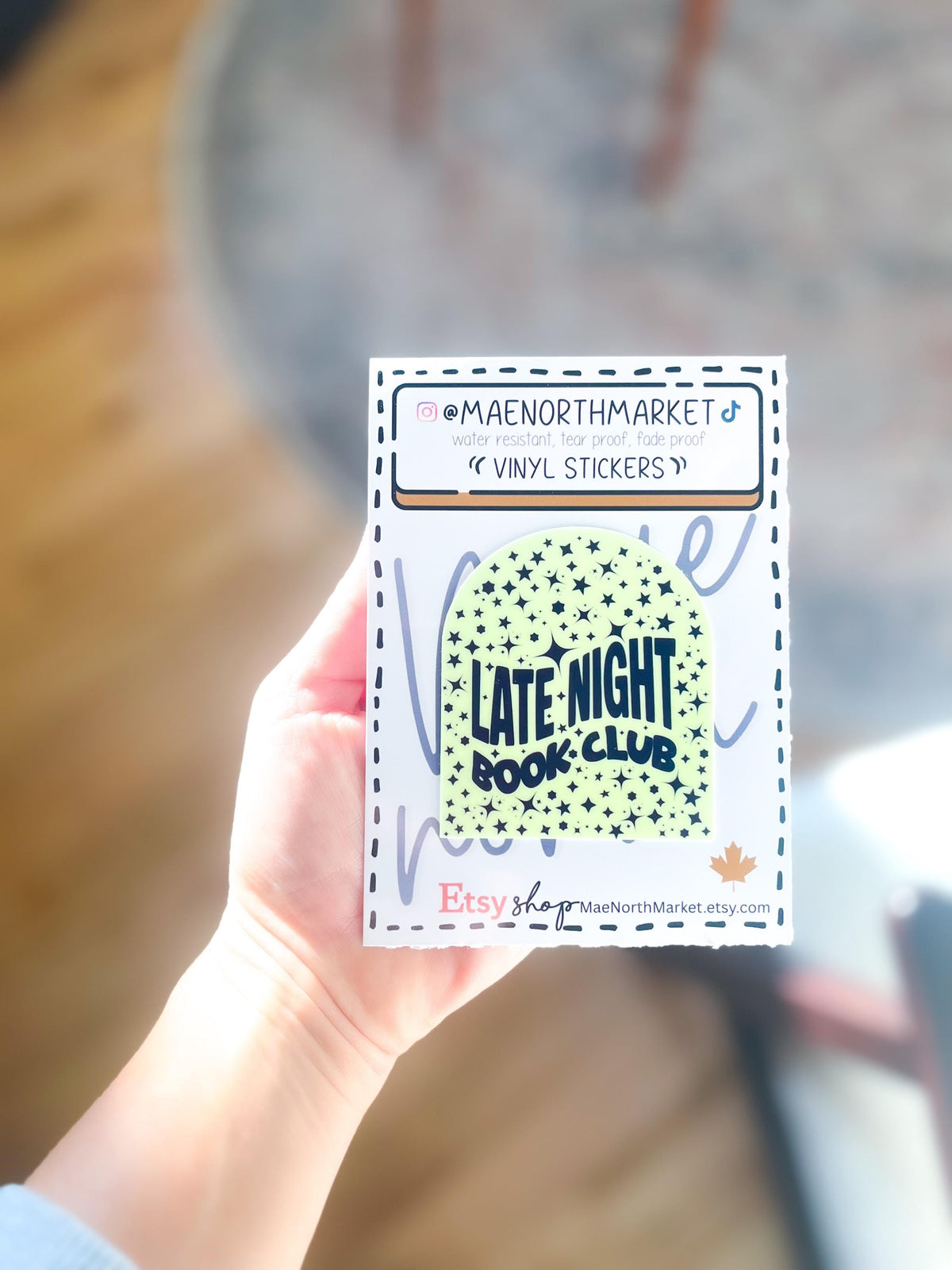 Glow in the Dark Book Club Sticker, Book Lover Gift