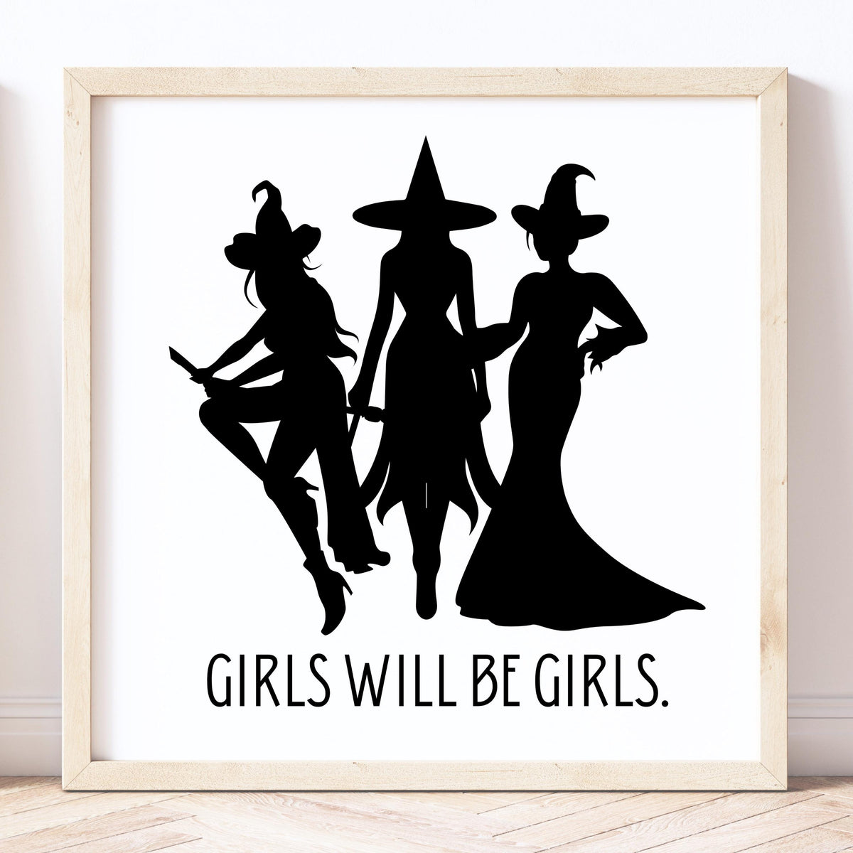 Halloween Wood Sign SVG PNG Bundle, 11 Square Halloween Designs, Farmhouse Porch Sign Decor, Transparent PNG, Cricut Silhouette Cut Files