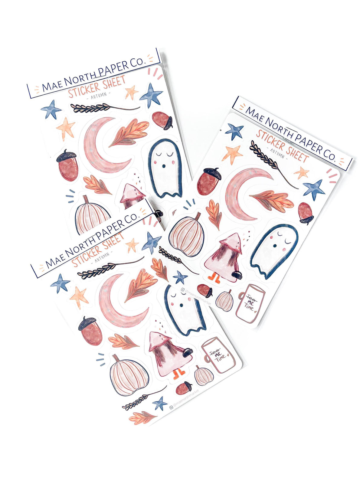 Cozy Fall Sticker sheet: Vinyl Planner Stickers autum art stickers scrapbook junk journal
