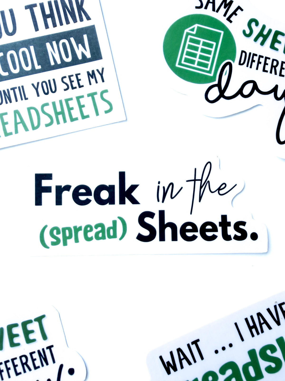 Spreadsheet Stickers (4) Freak in the sheets funny accountant gift Corporate personalized sticker data analyst funny water bottle stickers