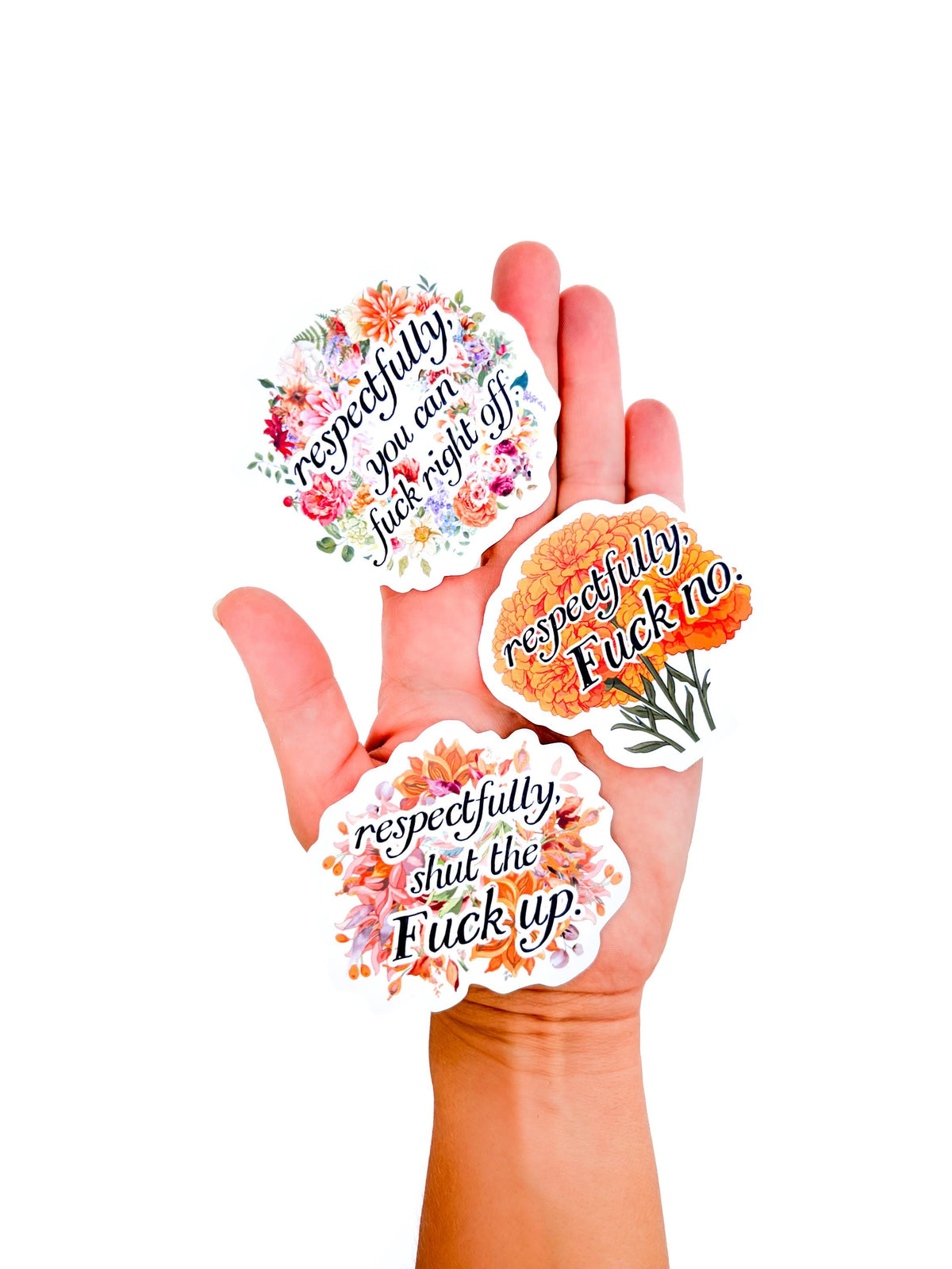 Funny stickers (3) sticker pack - swear word humour, best friend gift, retirement gift, handmade funny gift, vinyl stickers for him coworker