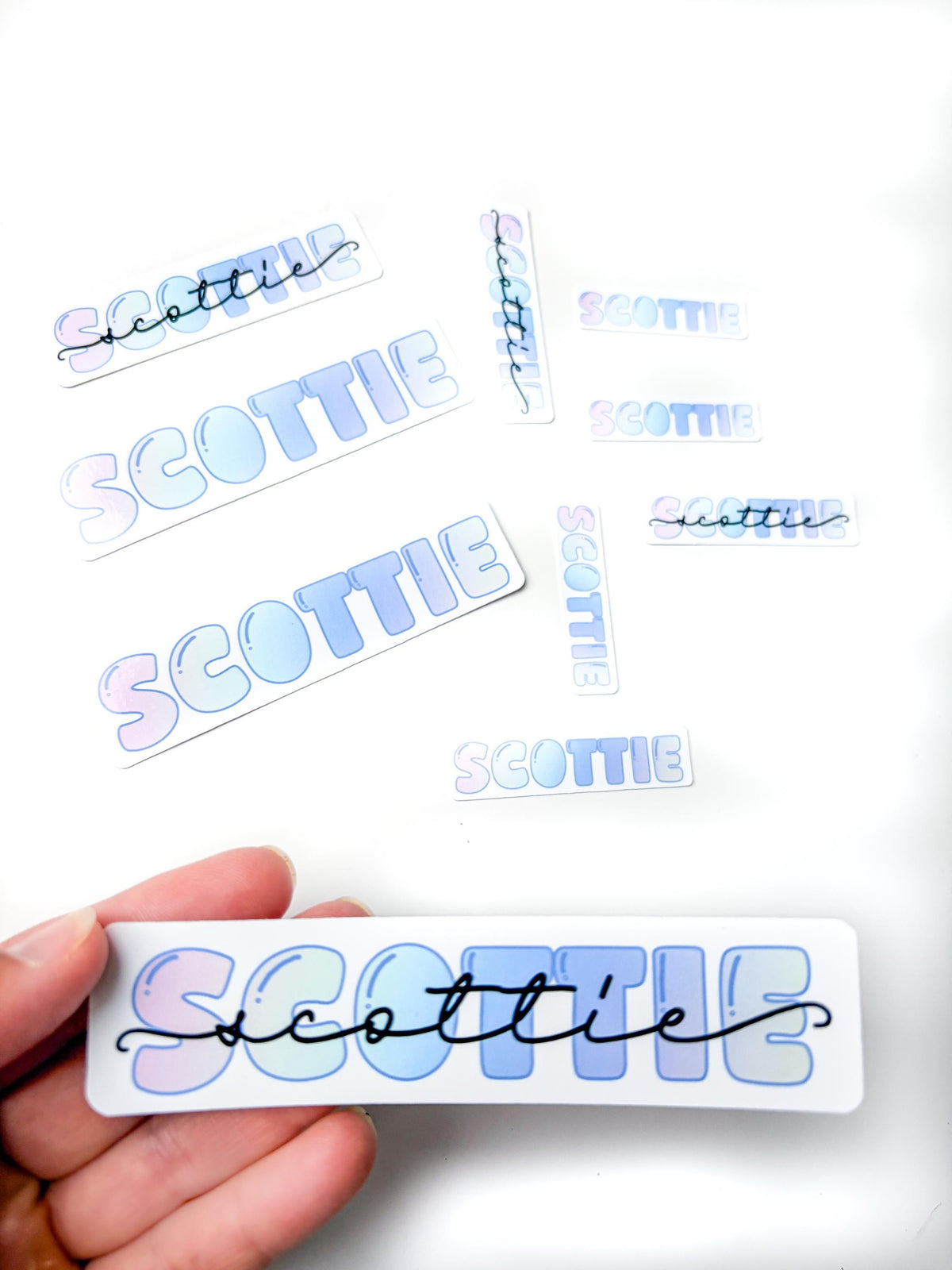 Custom Name Stickers Waterproof Labels personalized for School Supplies (Set of 10) first name stickers trendy handlettered name due cut