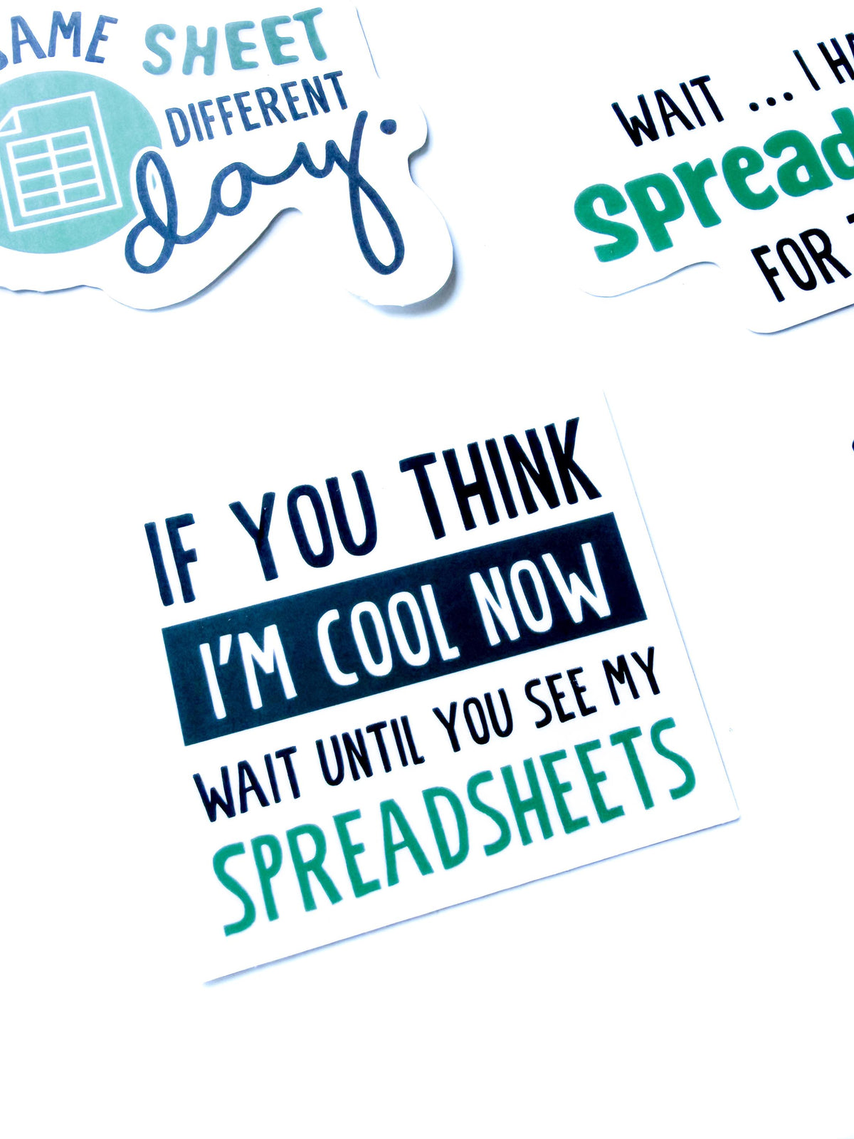 Spreadsheet gift, laptop STICKERS (4) Dad gift, boss gift for him, gift for boyfriend, funny stickers, reading spreadsheet nerd, data lover