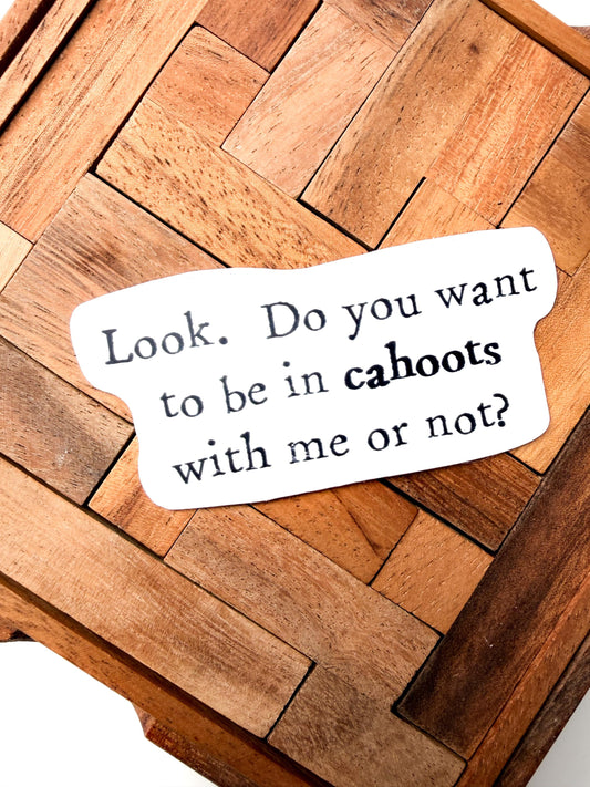 Cahoots Friend Sticker Funny – Quote bestfriend gift, waterbottle & laptop Vinyl Decal (1.75x3 Inch)