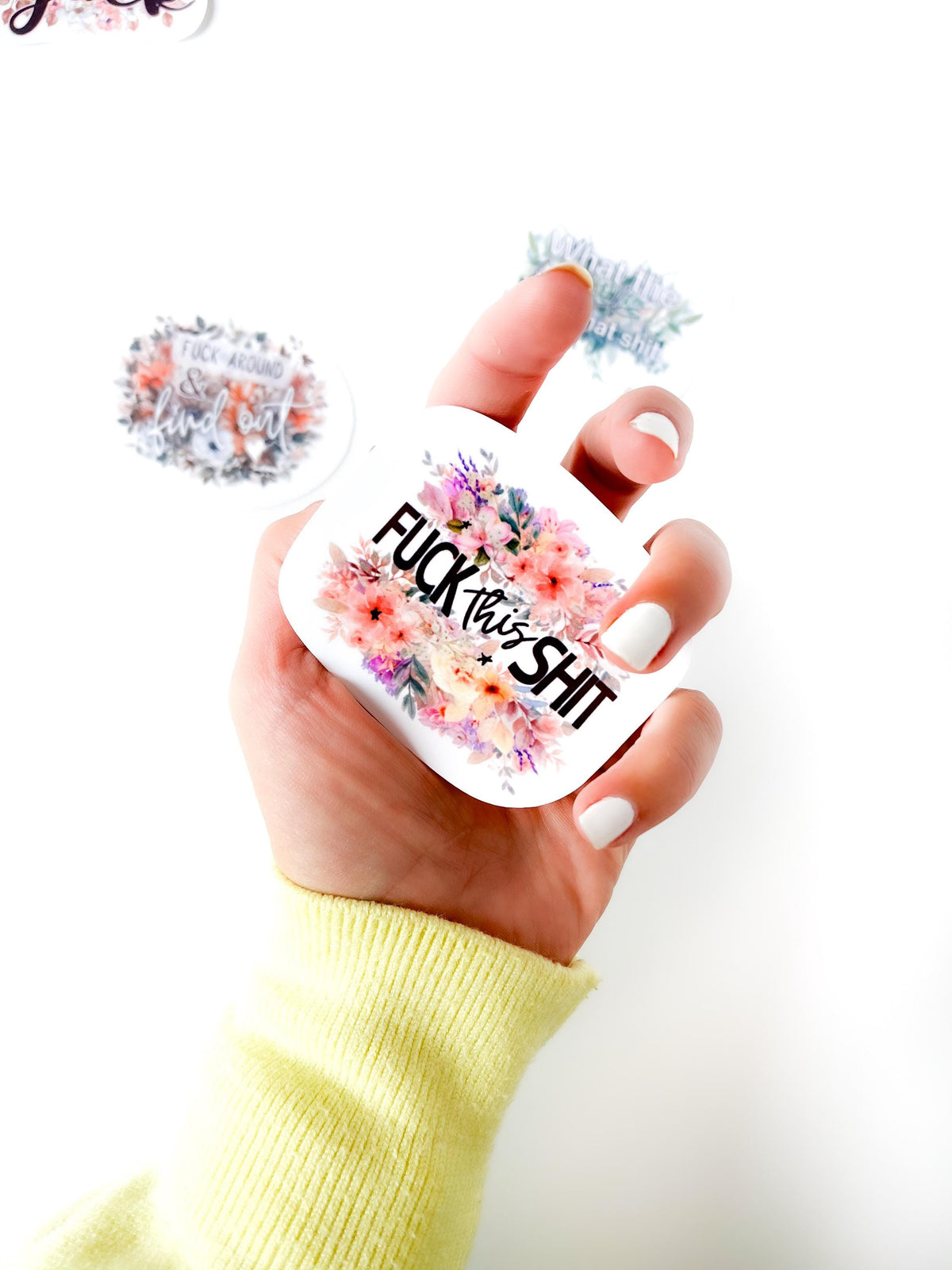 Floral Profanity Sticker Set | 4 Vinyl Decals