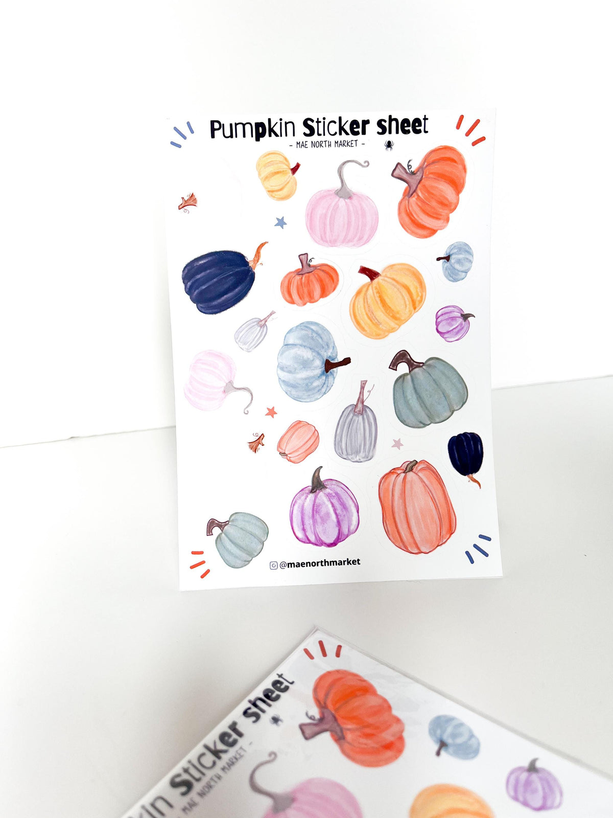 Fall Pumpkin Sticker Sheet: Vinyl Planner Stickers for kindle decor fall gifts fall asthetic pumpkin crafts for junk journal autumn stickers
