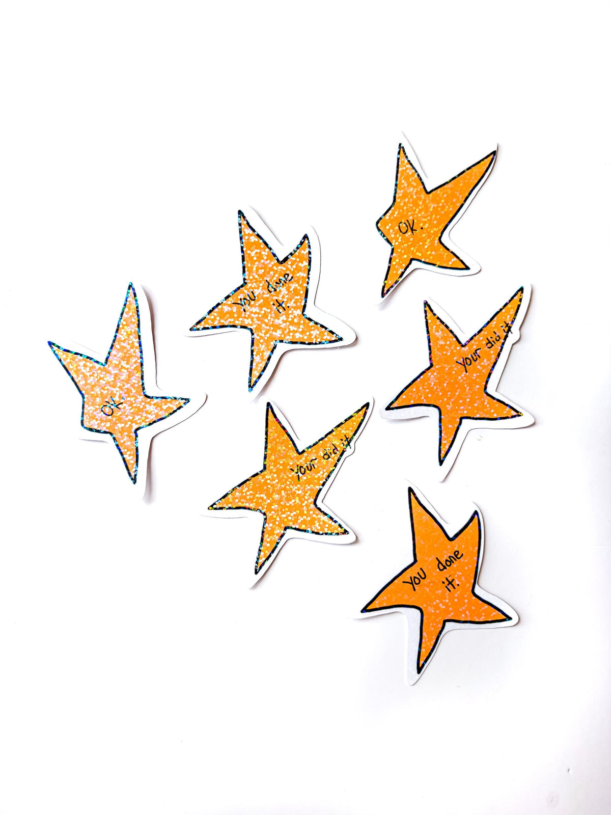 Crooked Star Stickers: "Your Did It", "Ok.", "You Done It" – Funny Meme Decals for laptop stickers funny teacher gift back to school humour