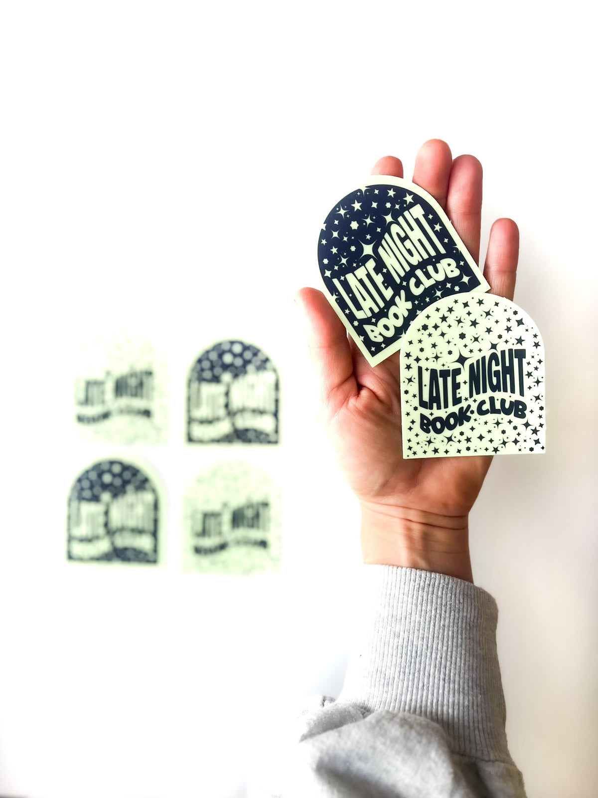 Glow in the Dark Book Club Sticker, Book Lover Gift