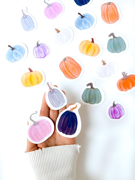 Fall Pumpkin Sticker bundle fall sticker set vinyl waterproof stickers loot bag gifts for Halloween waterbottle stickers for junk journal