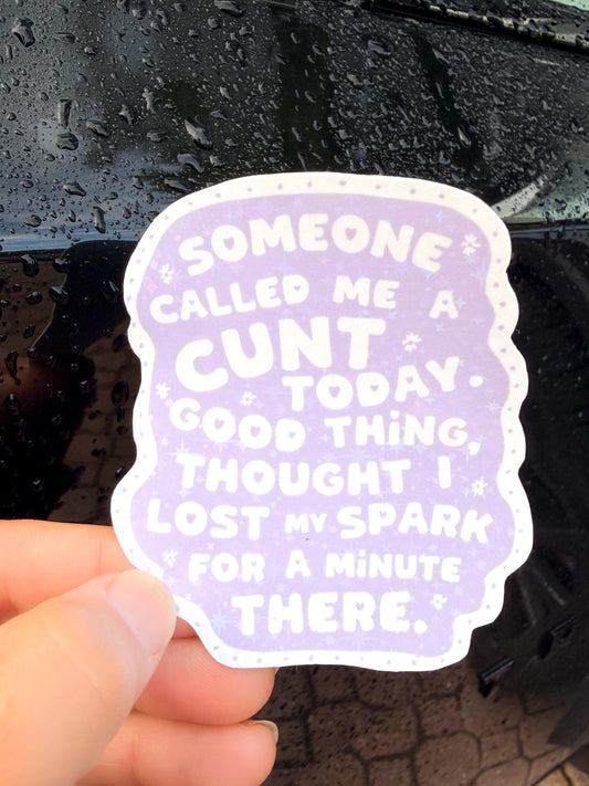 Snarky Cunt Sticker die cut, water bottle stickers Swear Word vinyl decal corporate humour gift