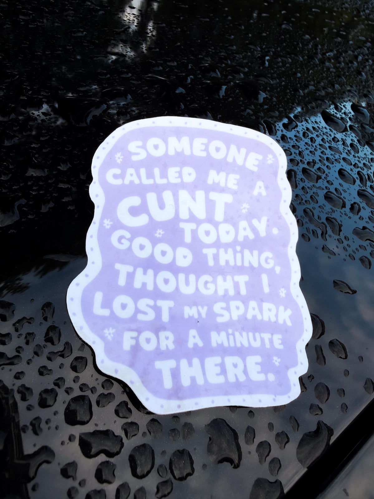 Cunt Floral Swear Word Vinyl Sticker