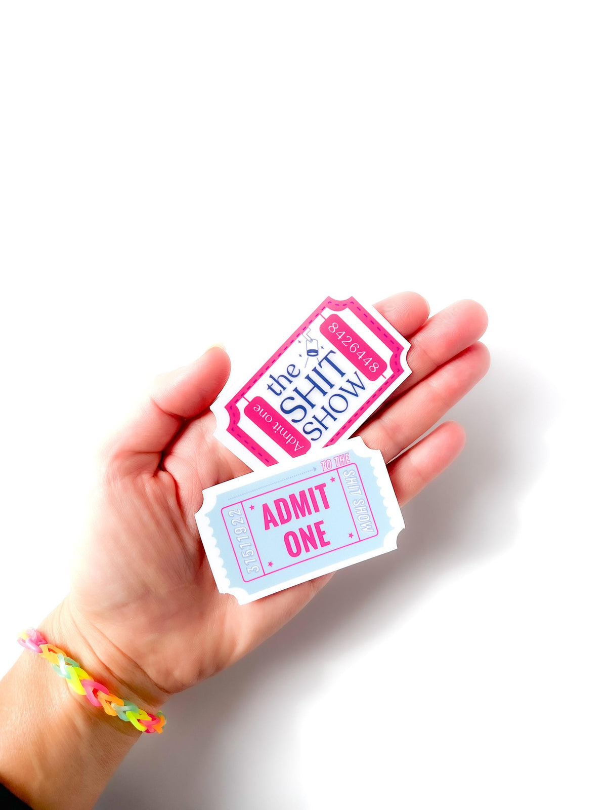 Funny sticker Shit Show sticker Pack of 2 - small gift for friend coworker Waterproof sticker for waterbottle humour office gift under 10