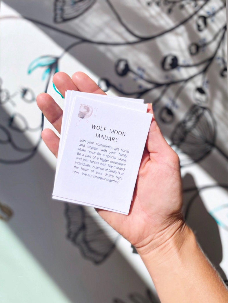 Moon Phase Printable Oracle Cards | 27-Card Deck