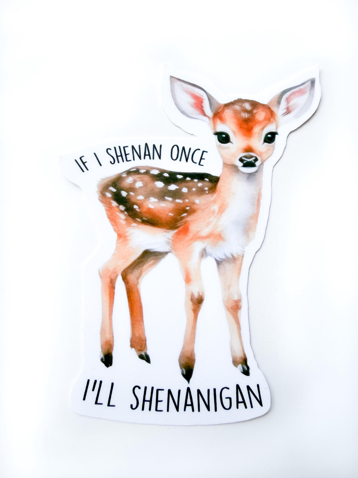 Woodland Deer Sticker Vinyl | Witty, matte Finish, Laptop decal Waterbottle sticker art shenanigans
