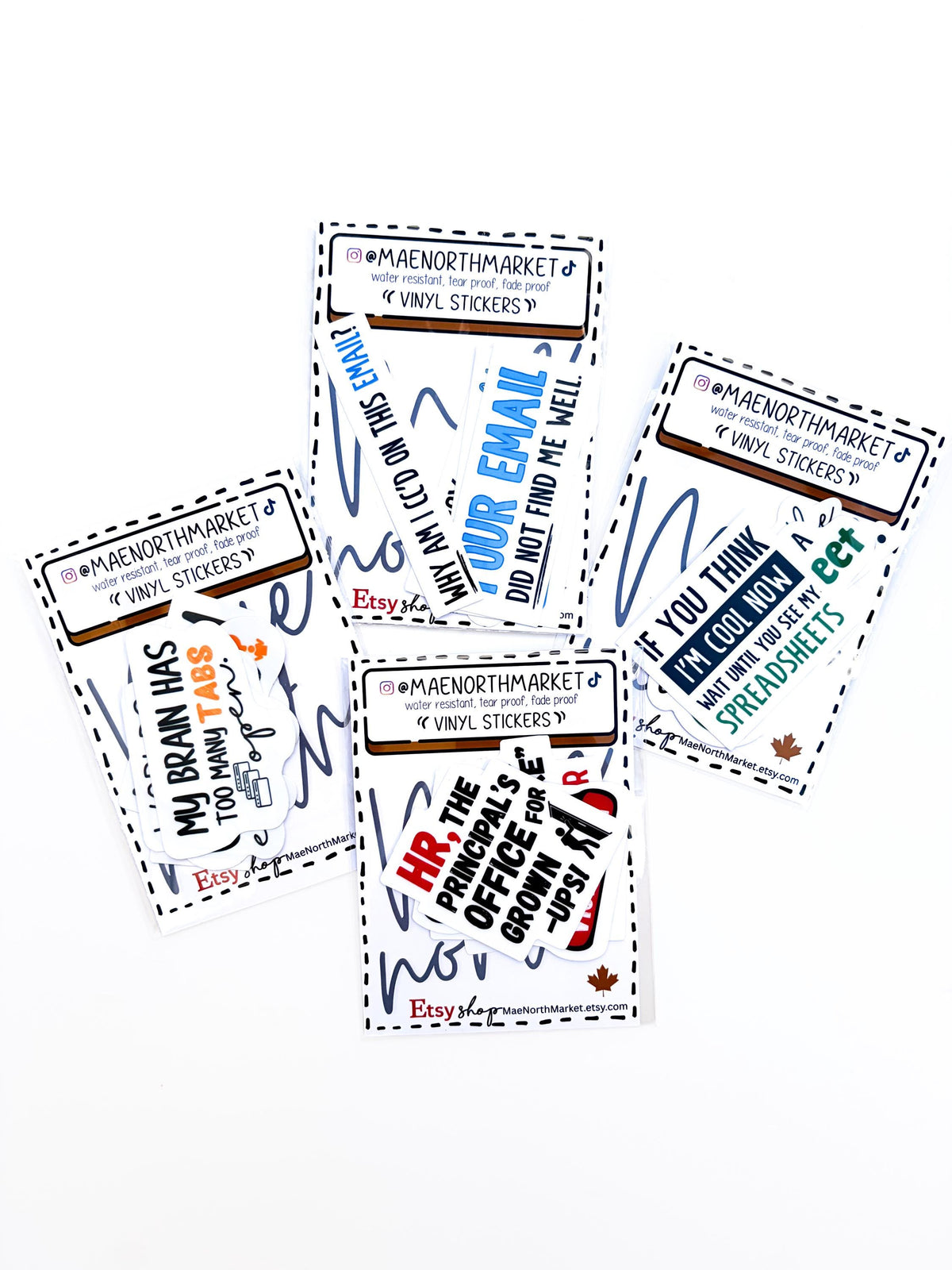 Funny Office Sticker Bundle 16pc, Spreadsheet Humor Gift Set, Retirement Gift, HR Gift, Coworker Boss Gift, Employee Gag Gift, Laptop Decal