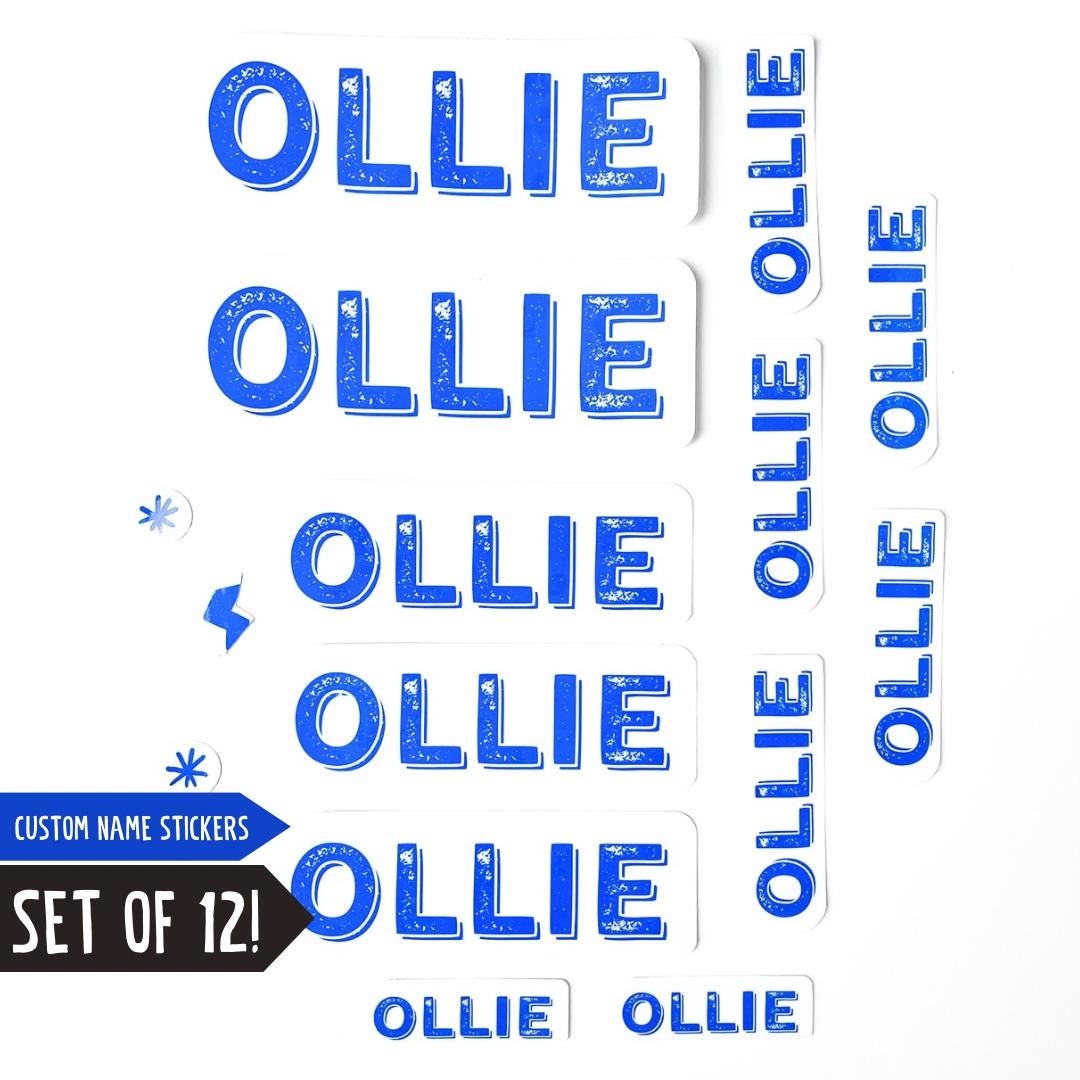 Custom Name Stickers Personalized custom labels back to school supply label  (Set of 12)