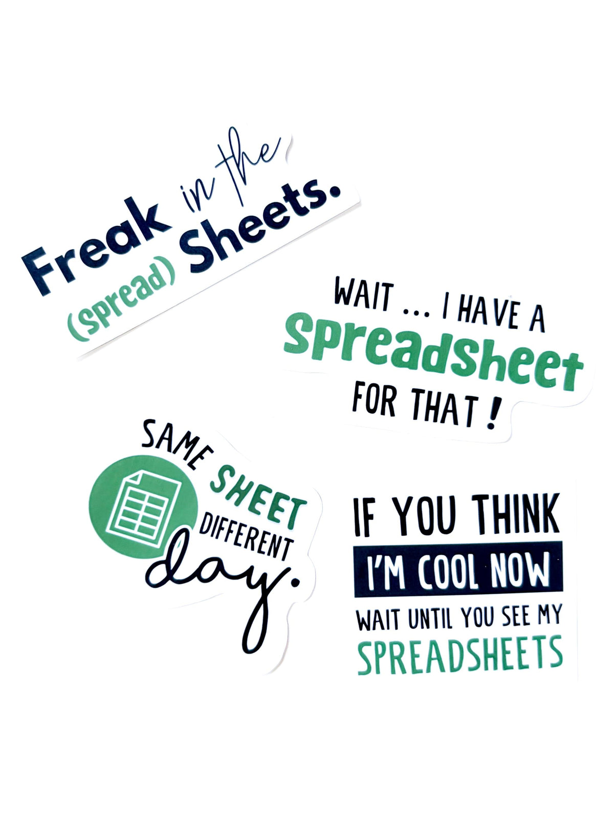 Spreadsheet Stickers (4) Freak in the sheets funny accountant gift Corporate personalized sticker data analyst funny water bottle stickers