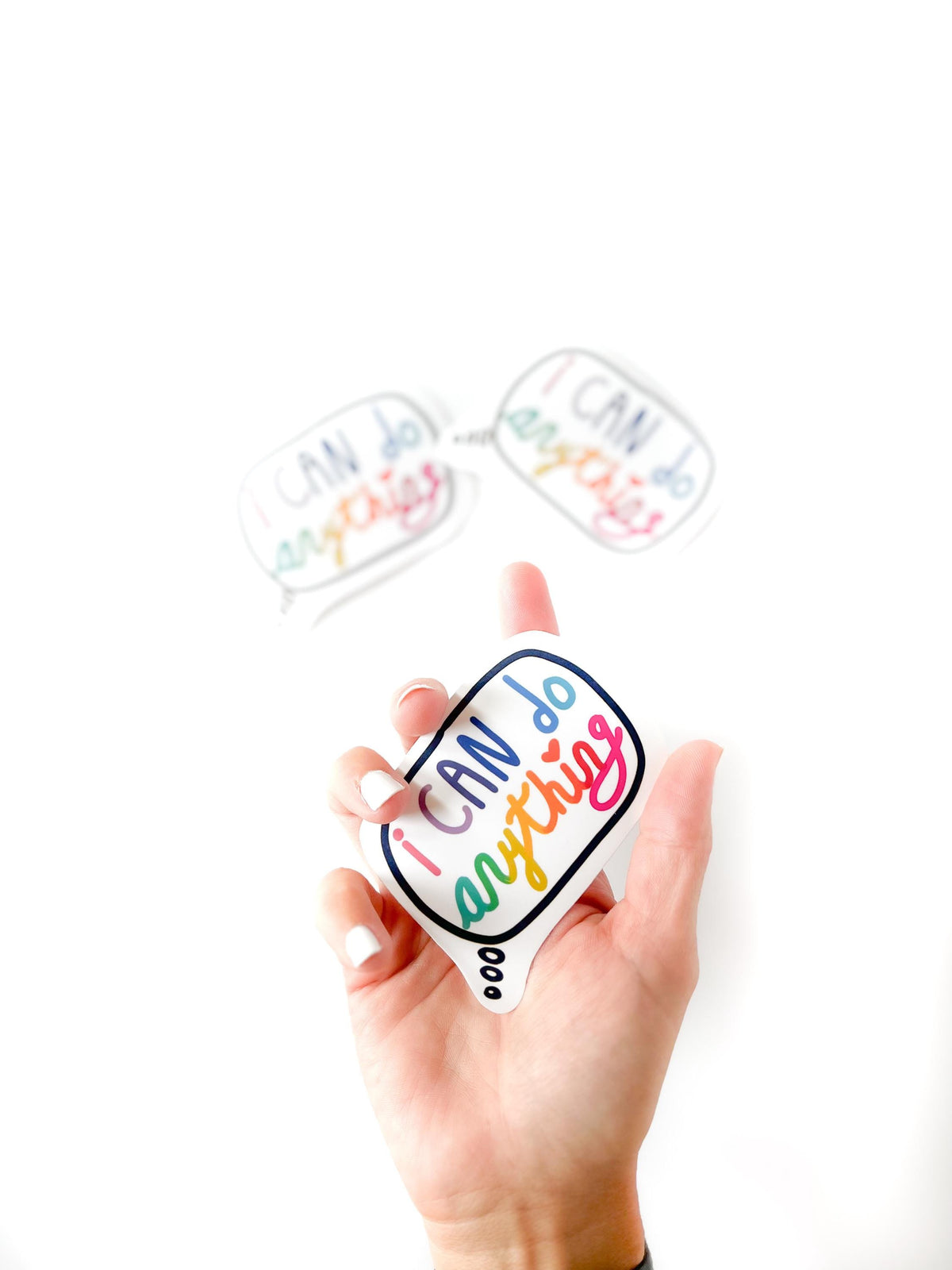 I Can Do Anything Rainbow Sticker for Kids