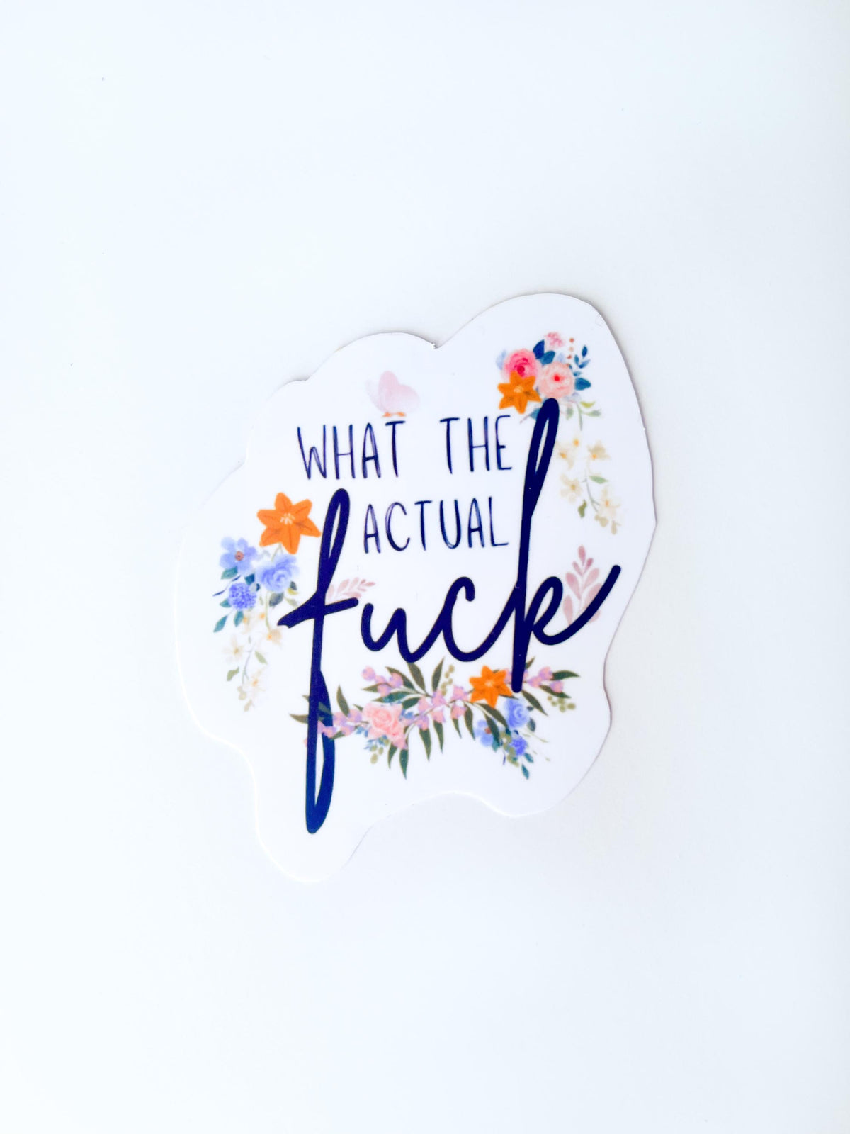 Funny Profanity Sticker Set: Floral Office Humor, Laptop Decals