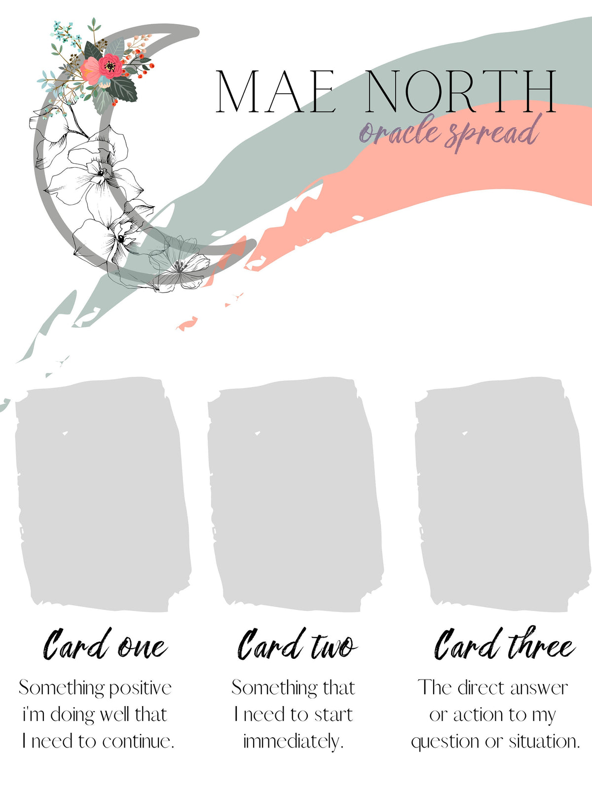 Printable Affirmation Cards, Line Art Oracle Deck (Digital Download)