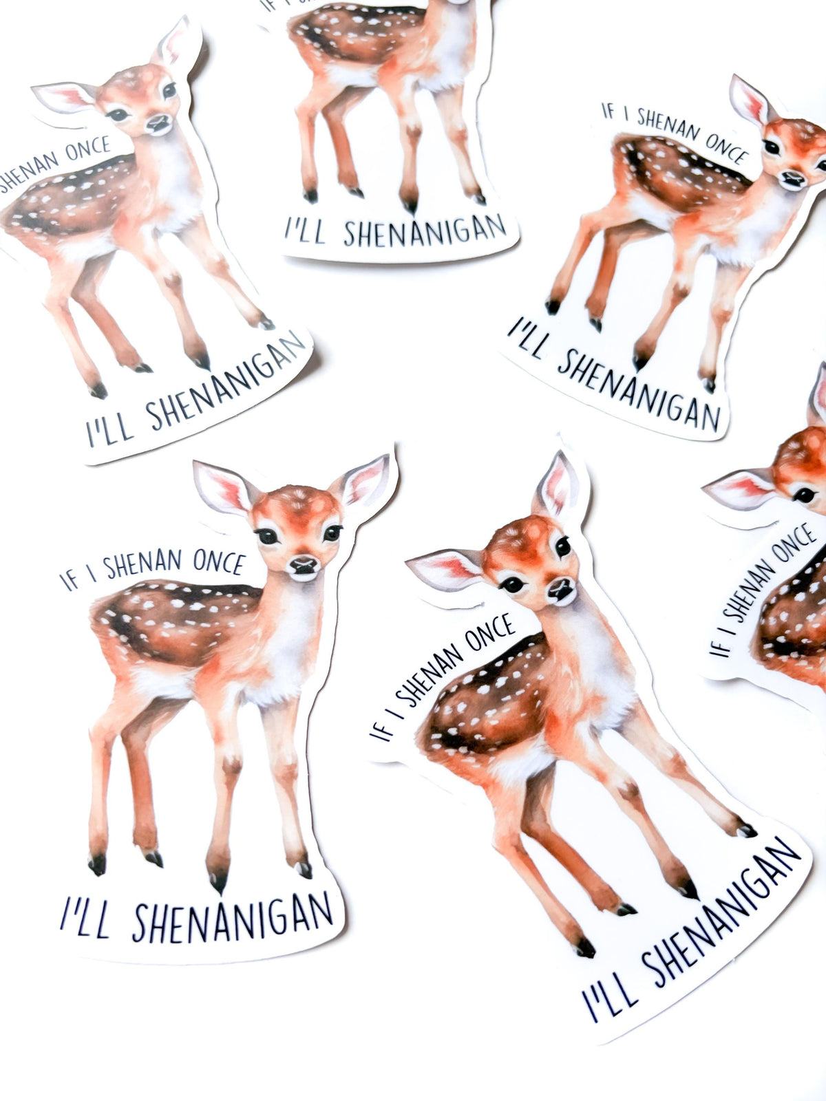 Woodland Deer Sticker Vinyl | Witty, matte Finish, Laptop decal Waterbottle sticker art shenanigans