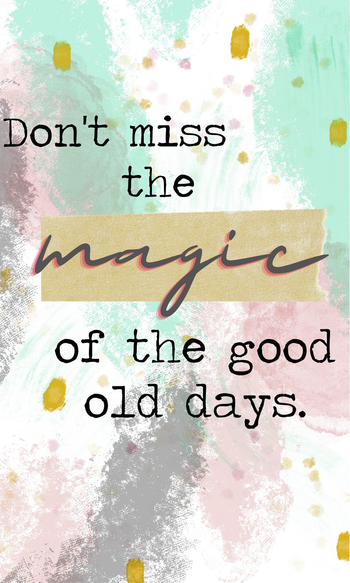 Retro Affirmation Cards | 36 Printable Oracle Cards (PNG Download)