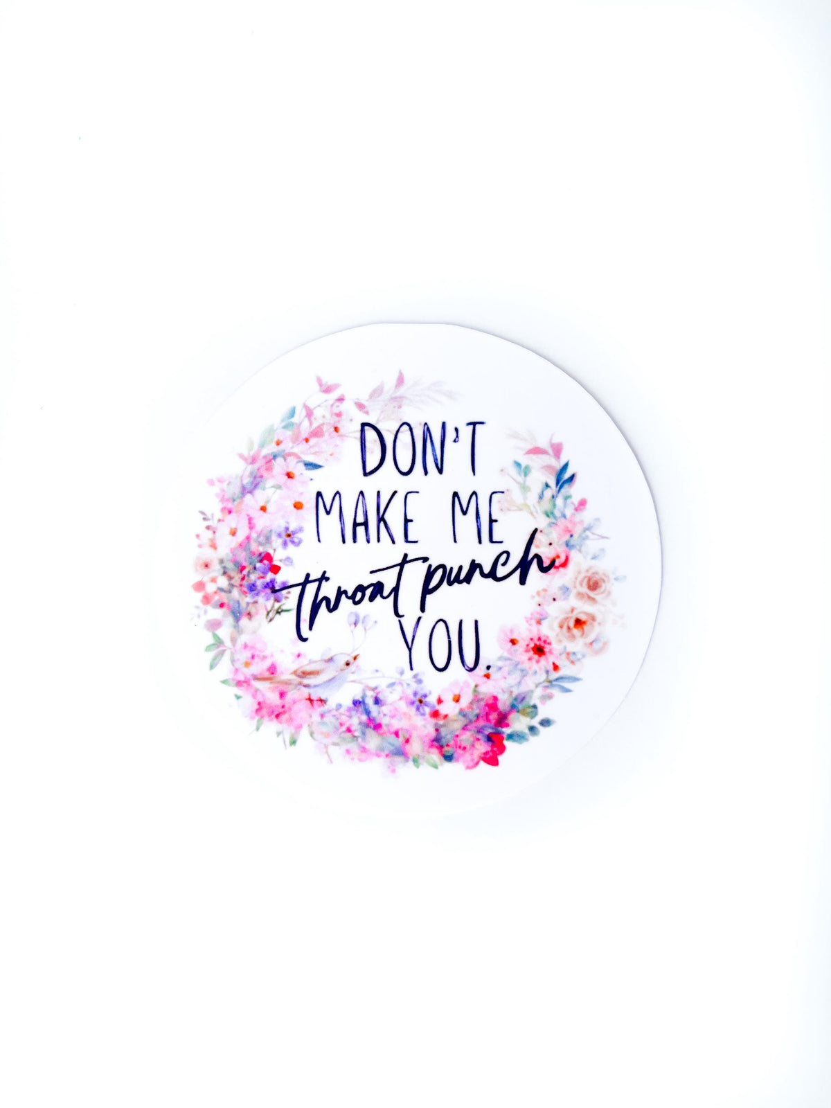 Funny Profanity Sticker Set: Floral Office Humor, Laptop Decals