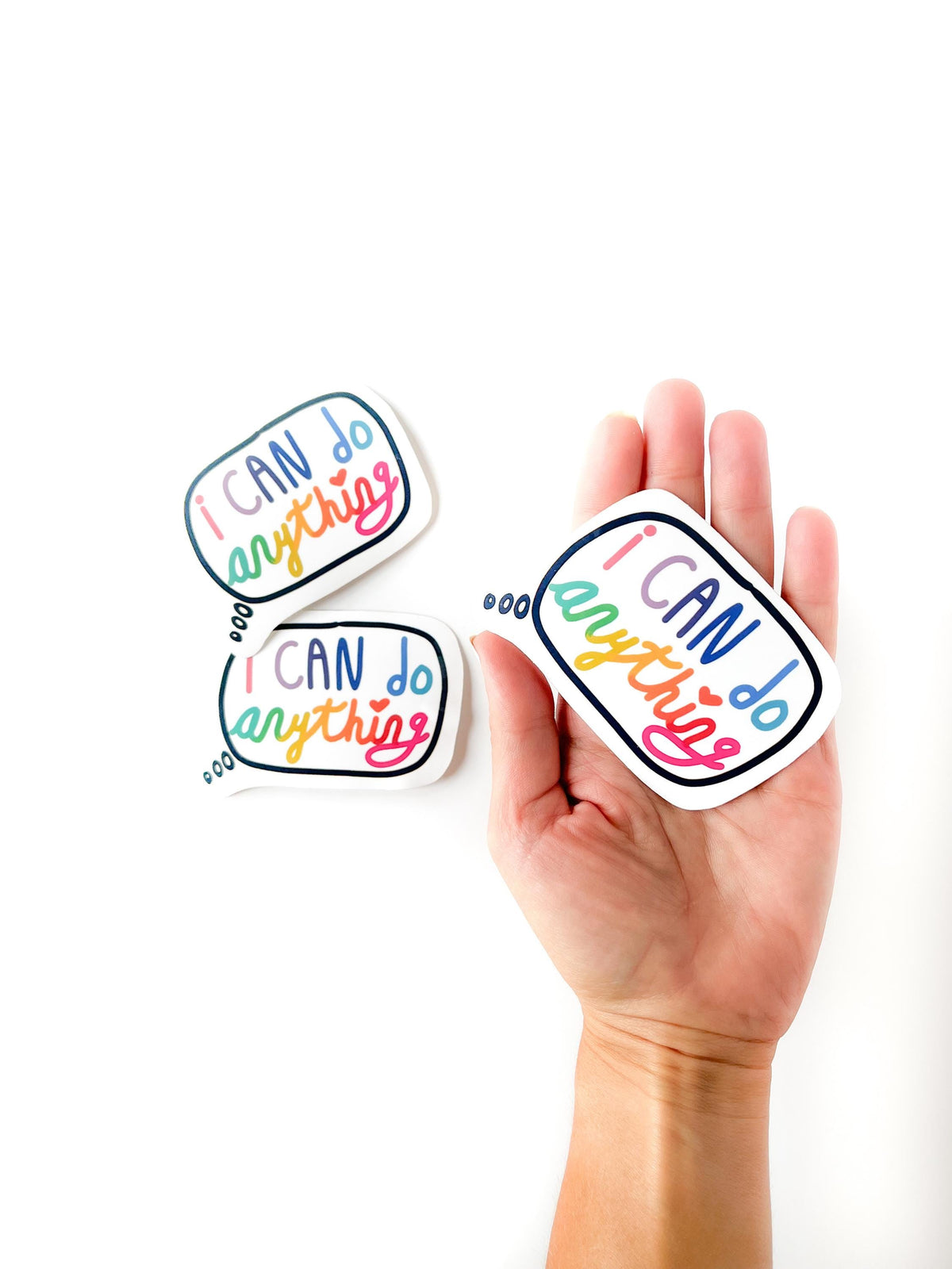 I Can Do Anything Rainbow Sticker for Kids
